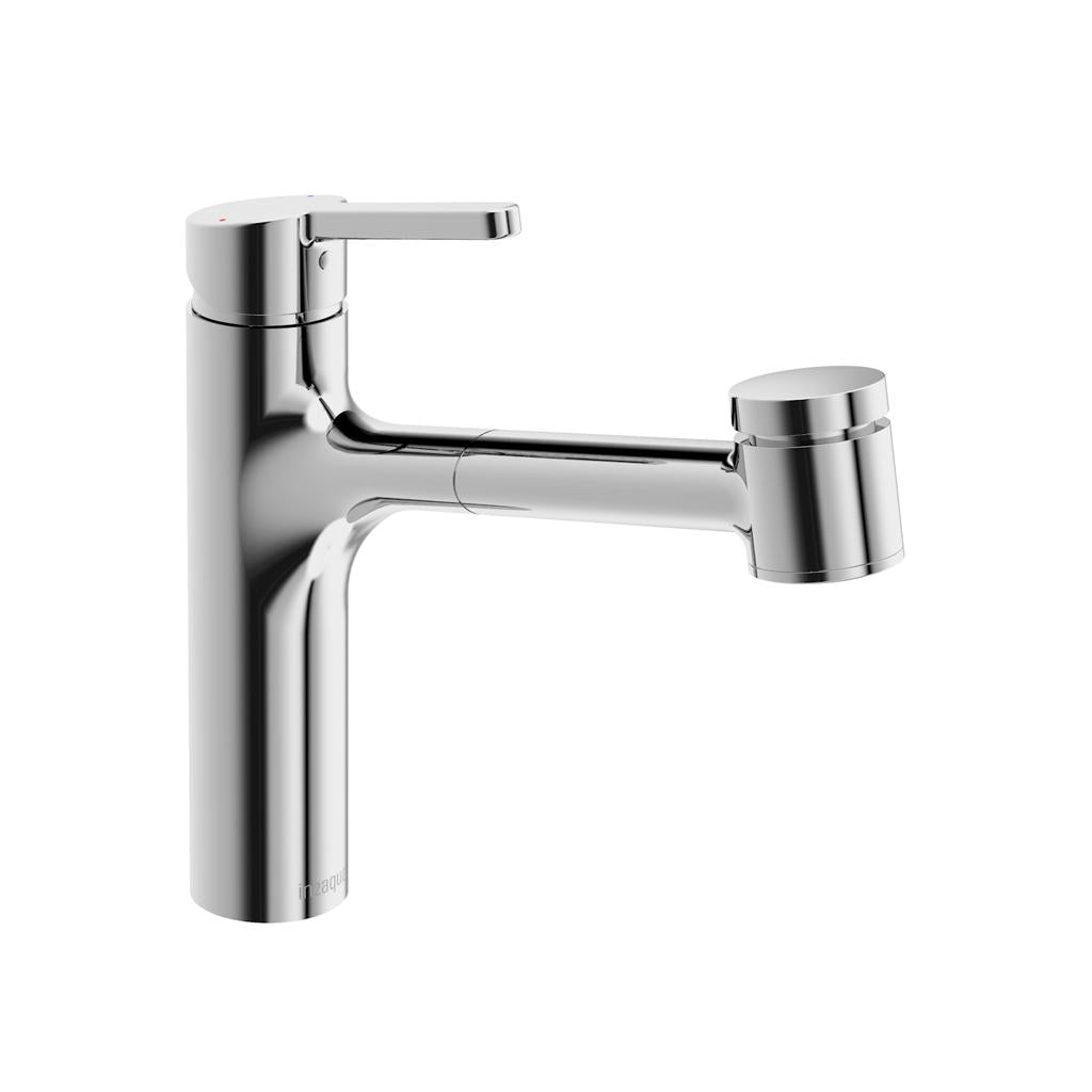 in2aqua Edge single-lever kitchen faucet with swivel spout; pull-out spray