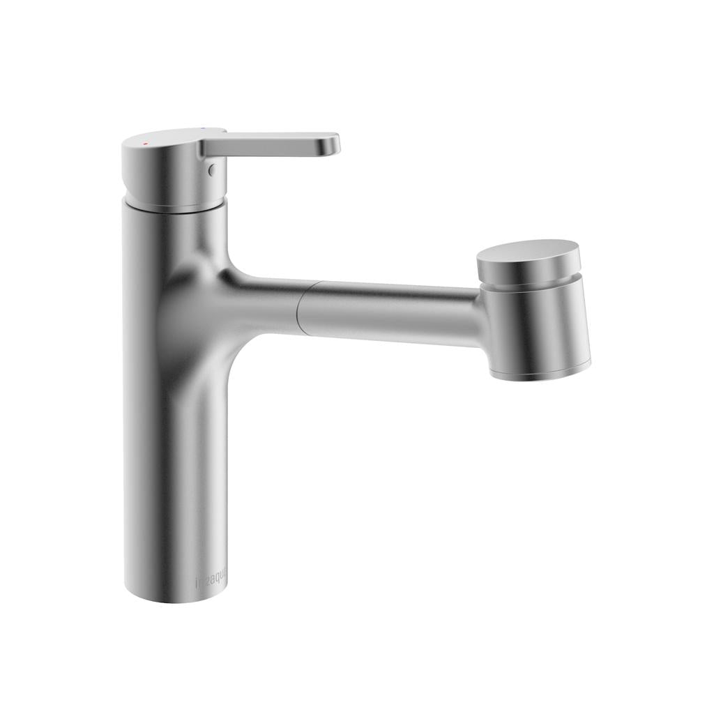 in2aqua Edge single-lever kitchen faucet with swivel spout; pull-out spray