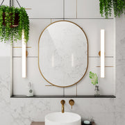 Prospero 32 x 24 Oval Mirror Brushed Brass