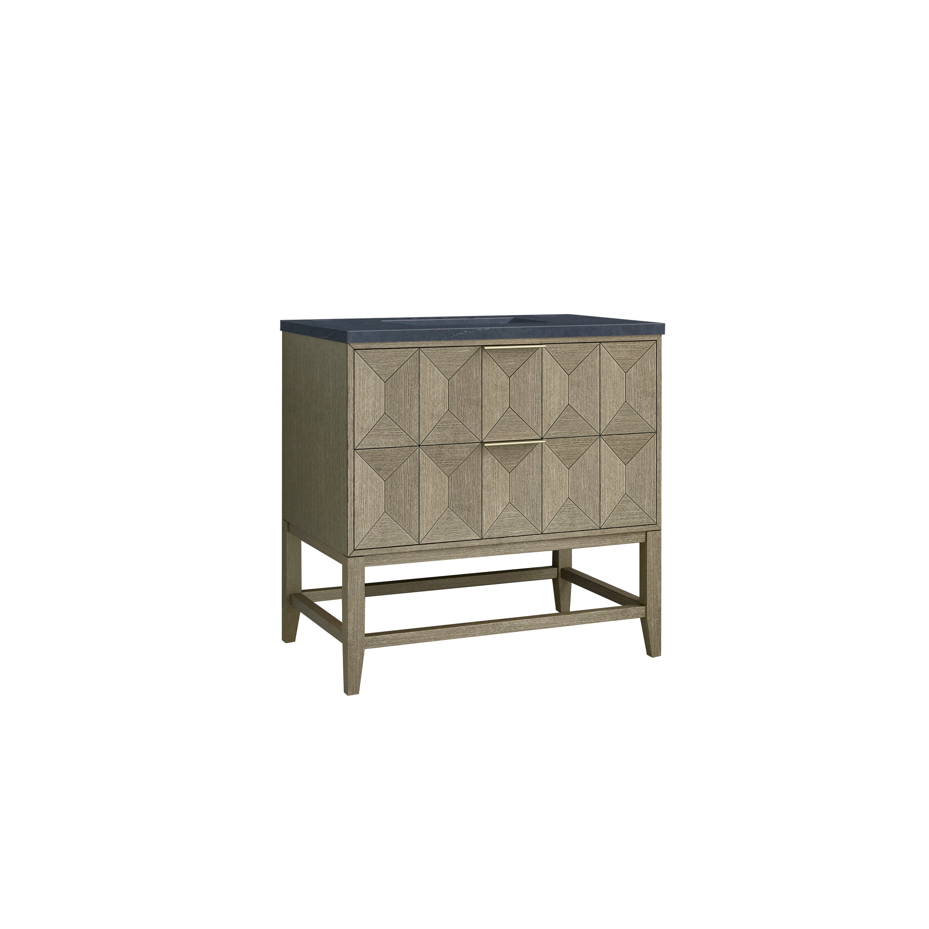 James Martin Emmeline 36" Single Vanity in Pebble Oak with 3cm Countertop