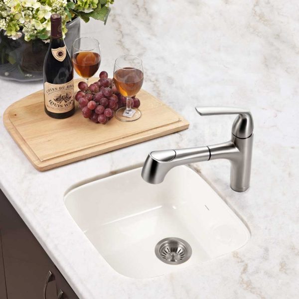 Platus Series 19" Fireclay Square Single Bowl Kitchen Sink