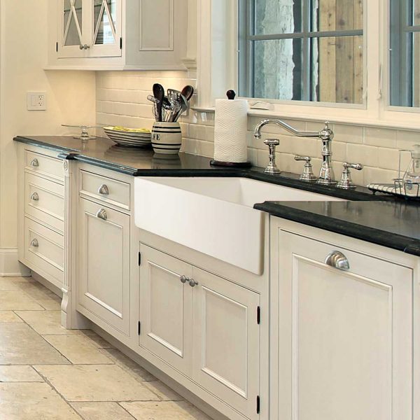 Houzer Platus 36" Fireclay Apron Front Farmhouse Single Bowl Kitchen Sink