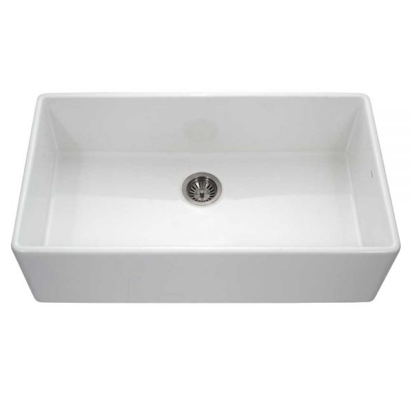 Houzer Platus 36" Fireclay Apron Front Farmhouse Single Bowl Kitchen Sink