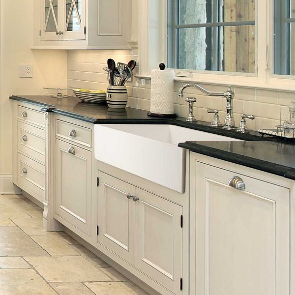 Houzer Platus 36" Fireclay Apron Front Farmhouse Single Bowl Kitchen Sink