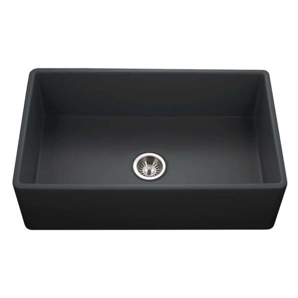 Houzer Platus 33" Fireclay Apron Front Farmhouse Single Bowl Kitchen Sink
