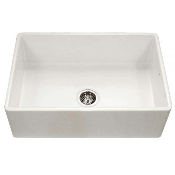 Houzer Platus 33" Fireclay Apron Front Farmhouse Single Bowl Kitchen Sink