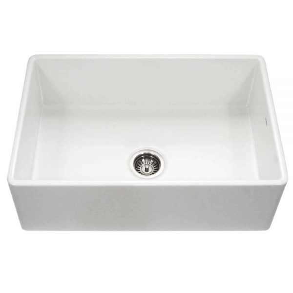 Houzer Platus 33" Fireclay Apron Front Farmhouse Single Bowl Kitchen Sink