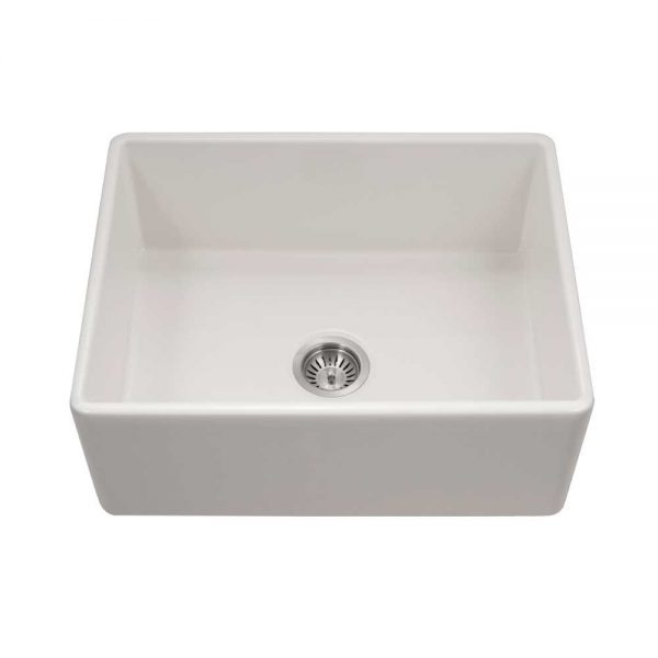 Houzer Platus 26" Fireclay Apron Front Farmhouse Single Bowl Kitchen Sink