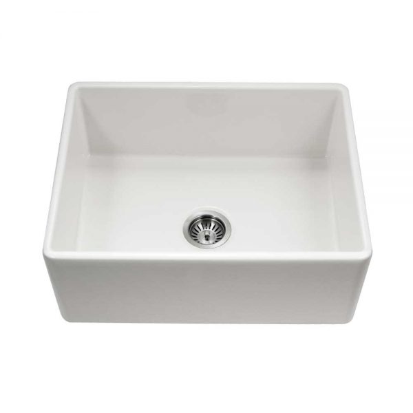 Houzer Platus 26" Fireclay Apron Front Farmhouse Single Bowl Kitchen Sink
