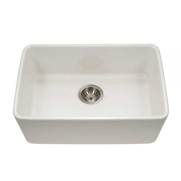 Houzer Platus 24" Fireclay Undermount Single Bowl Kitchen Sink