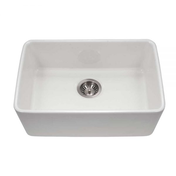 Houzer Platus 24" Fireclay Undermount Single Bowl Kitchen Sink