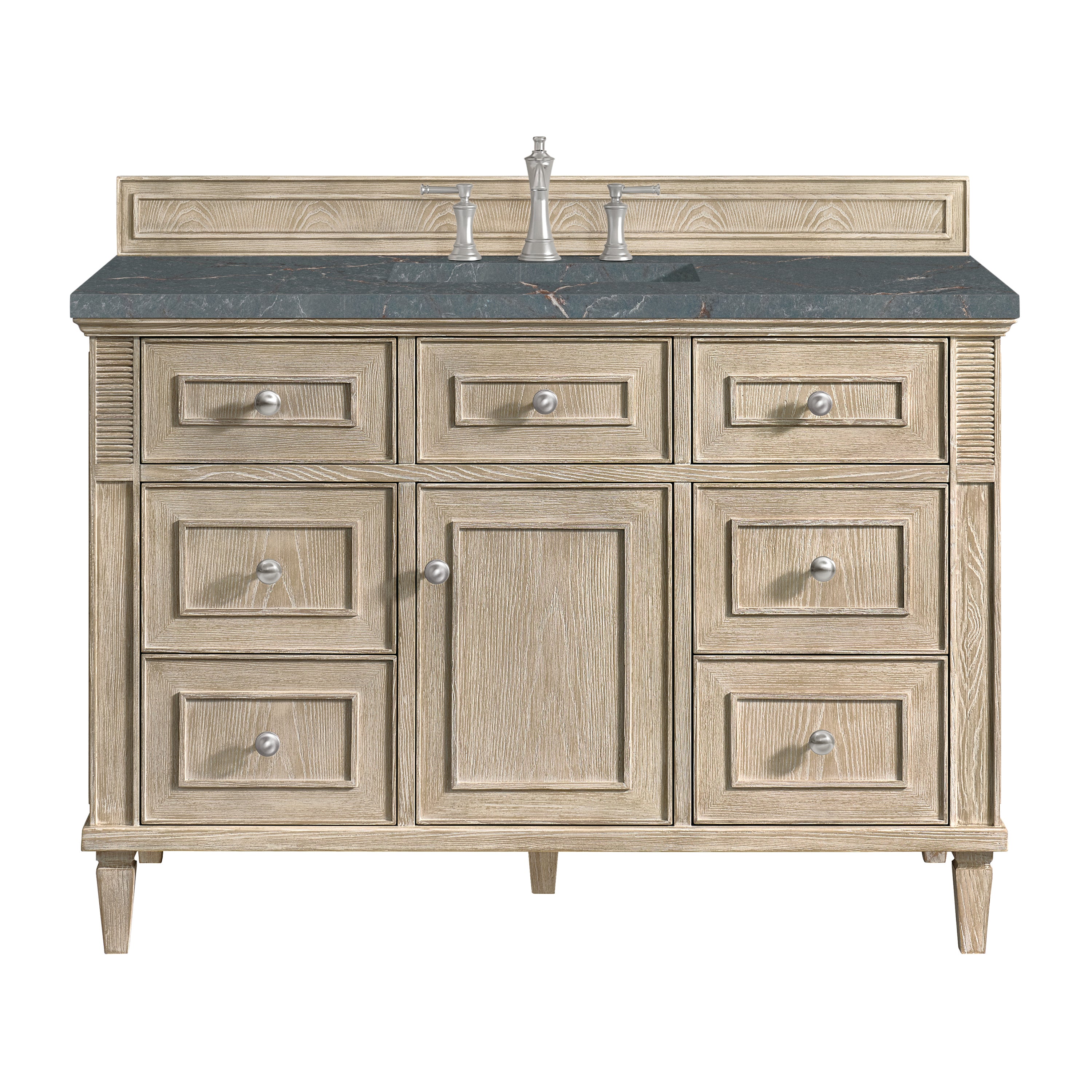 James Martin Lorelai 48" Single Vanity in Whitewashed Oak with 3cm Countertop and FreePower Wireless Charger