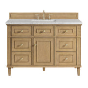 James Martin Lorelai 48" Single Vanity in Light Natural Oak with 3cm Countertop and FreePower Wireless Charger