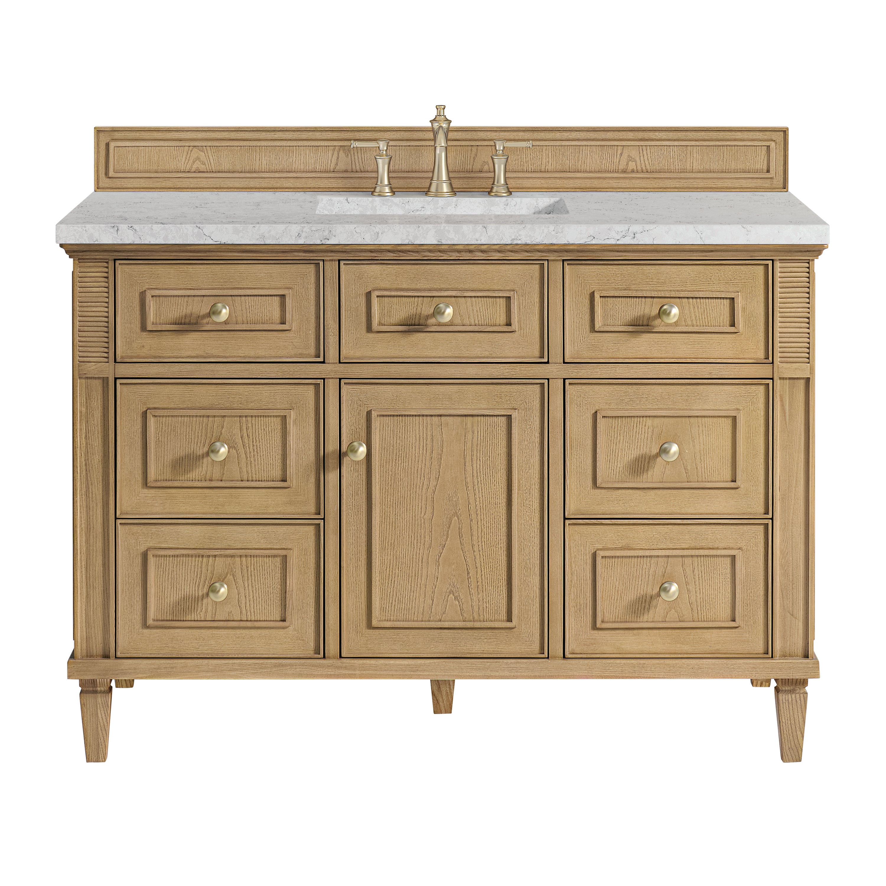 James Martin Lorelai 48" Single Vanity in Light Natural Oak with 3cm Countertop and FreePower Wireless Charger