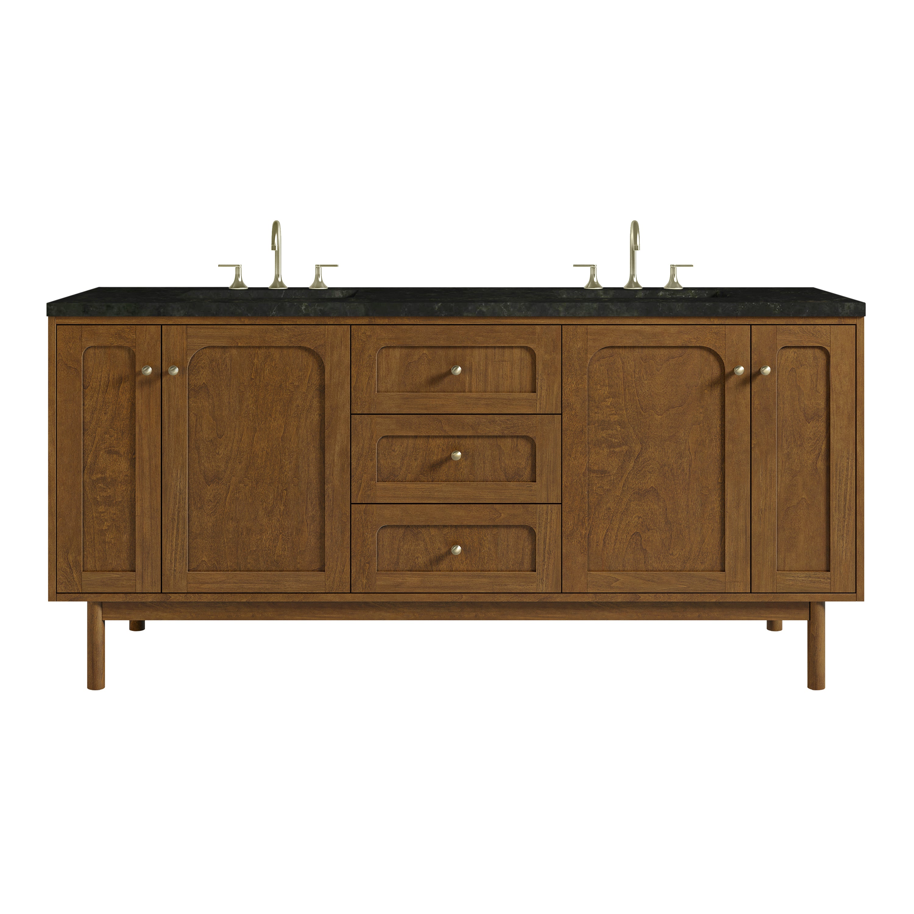James Martin Laurent 72" Double Vanity in Honey Oak with 3cm Countertop