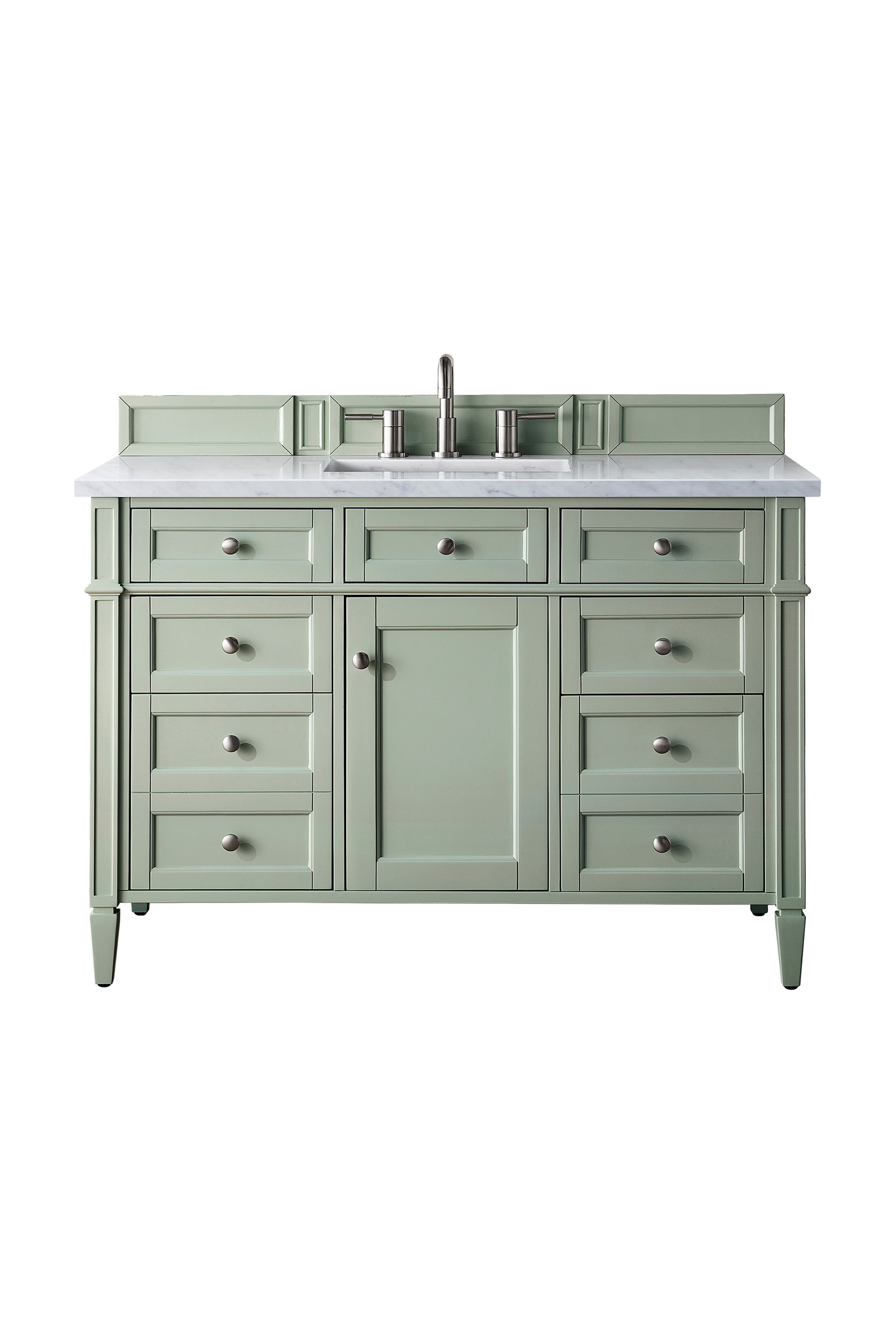 James Martin Brittany 48" Single Vanity in Sage Green with 3cm Countertop