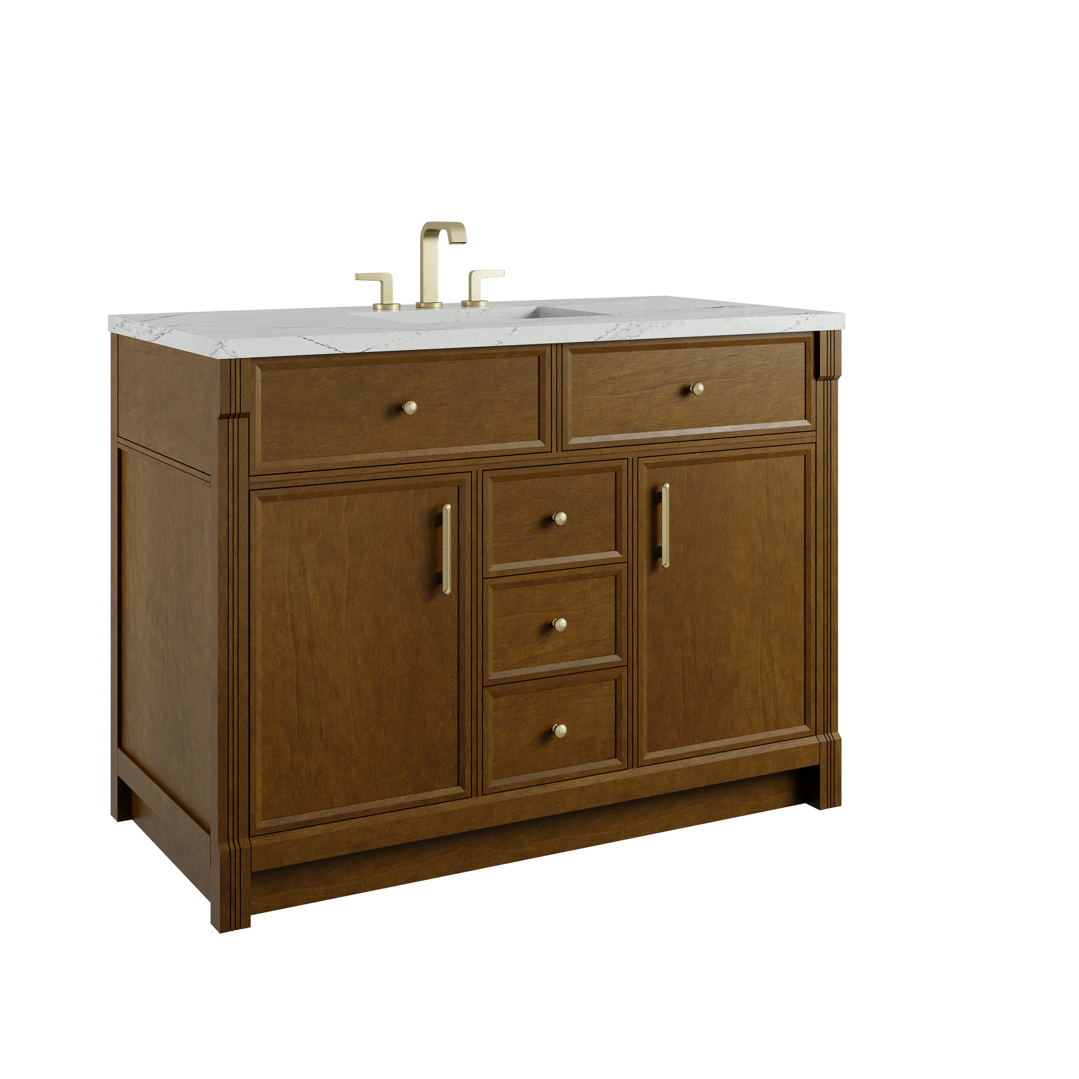 James Martin Bellshire 48" Single Vanity in Honey Oak with 3cm Countertop