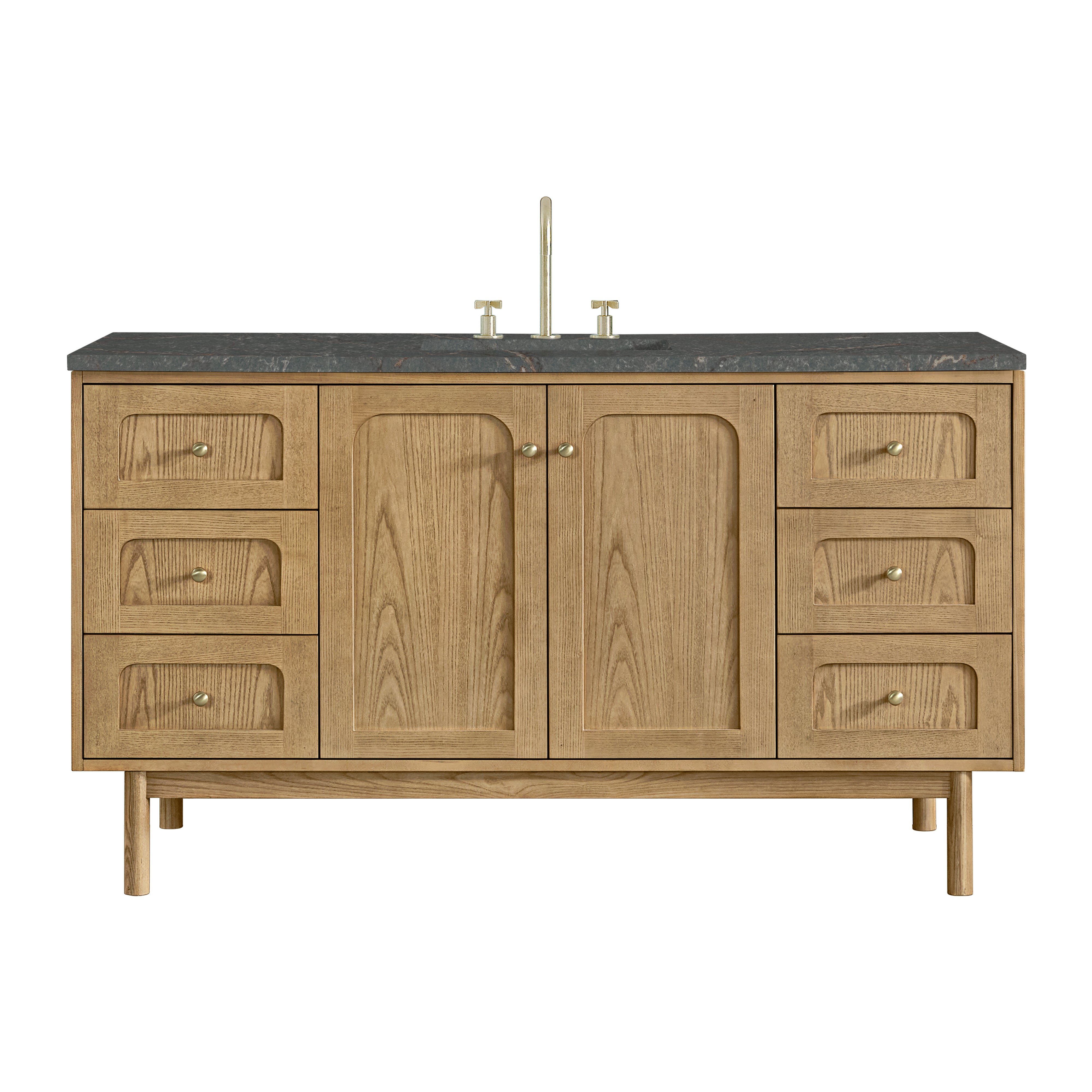 James Martin Laurent 60" Single Vanity in Light Natural Oak with 3cm Countertop