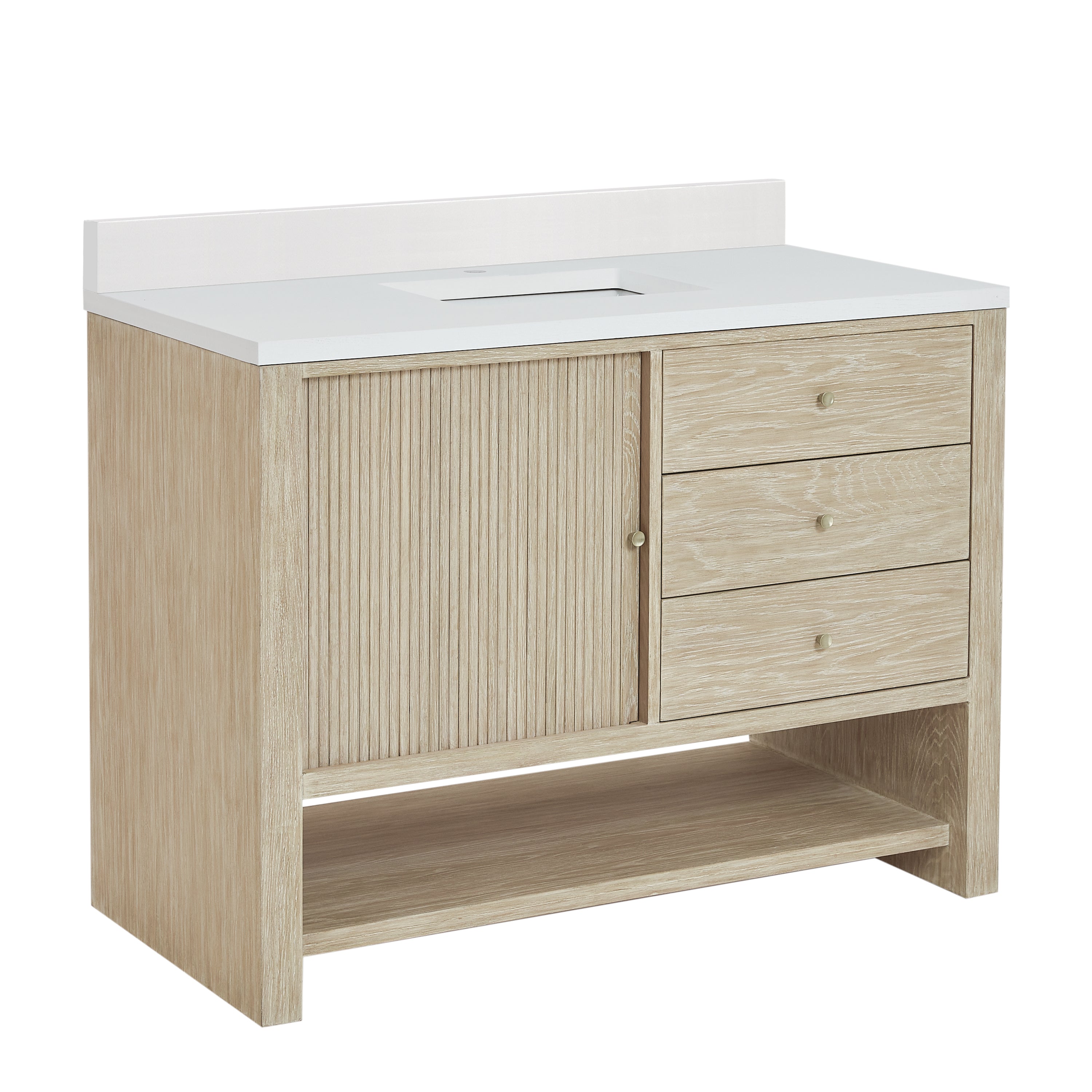 James Martin Marigot 48" Single Vanity in Sunwashed Oak with 3cm Countertop