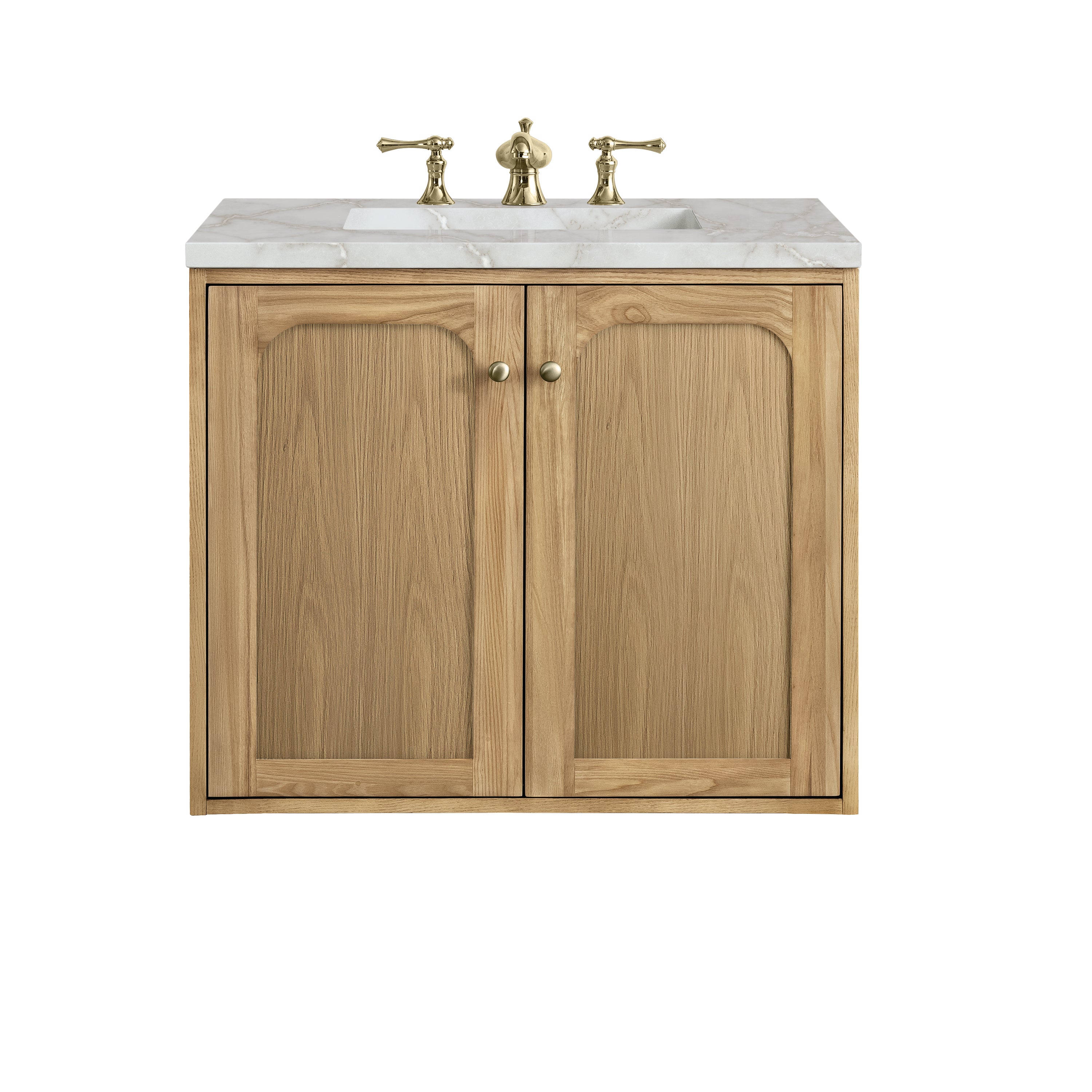 James Martin Laurent 30" Single Vanity in Light Natural Oak with 3cm Countertop