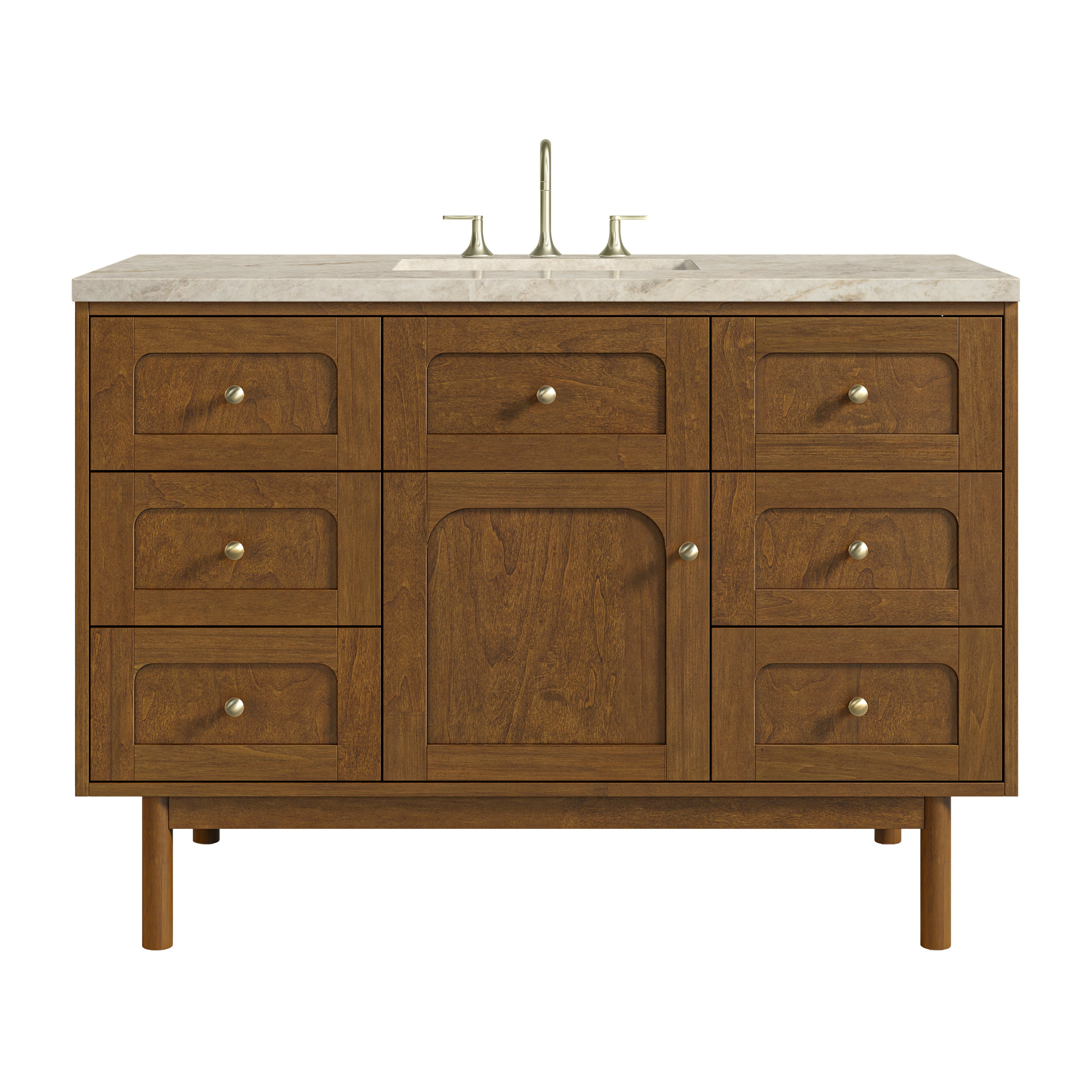 James Martin Laurent 48" Single Vanity in Honey Oak with 3cm Countertop
