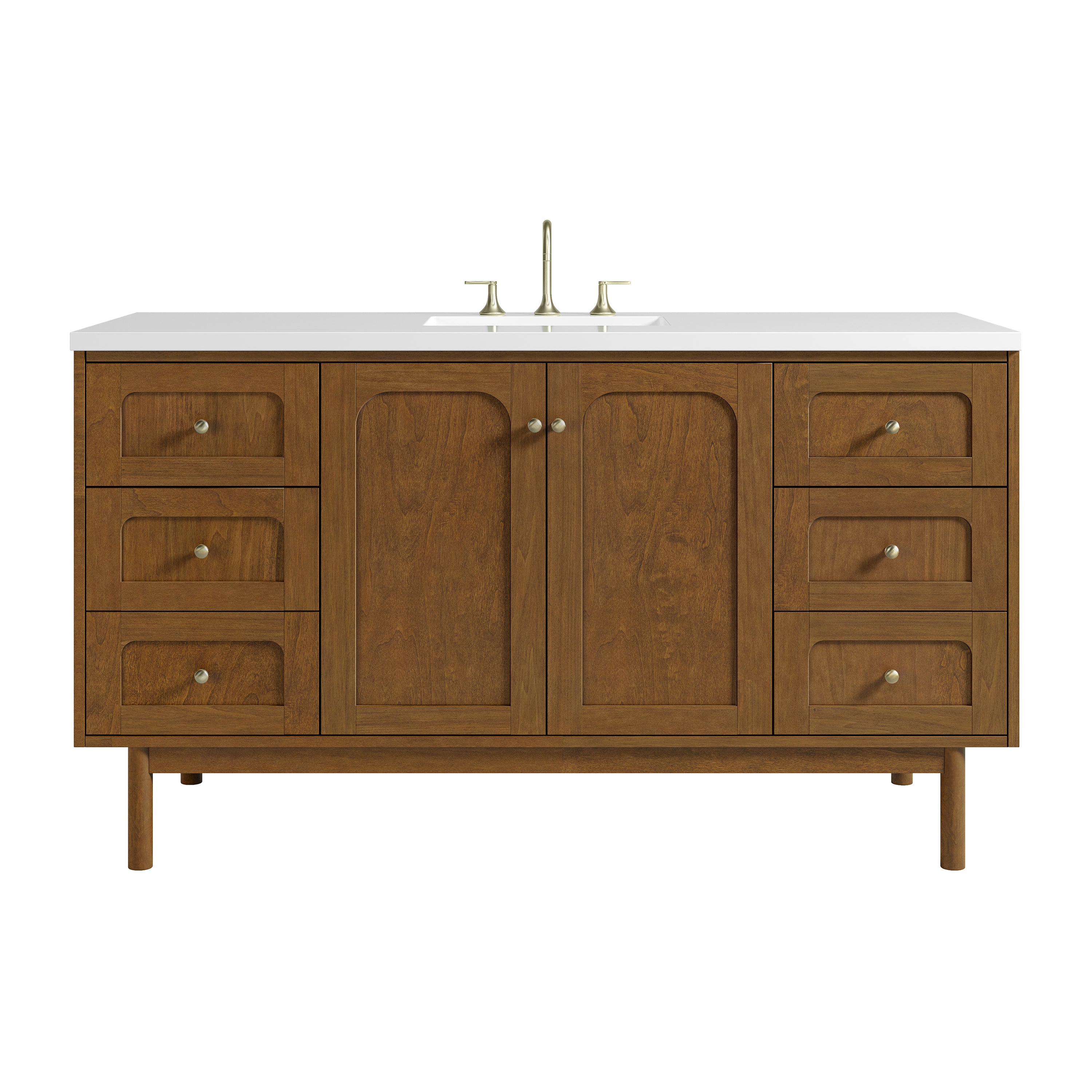 James Martin Laurent 60" Single Vanity in Honey Oak with 3cm Countertop