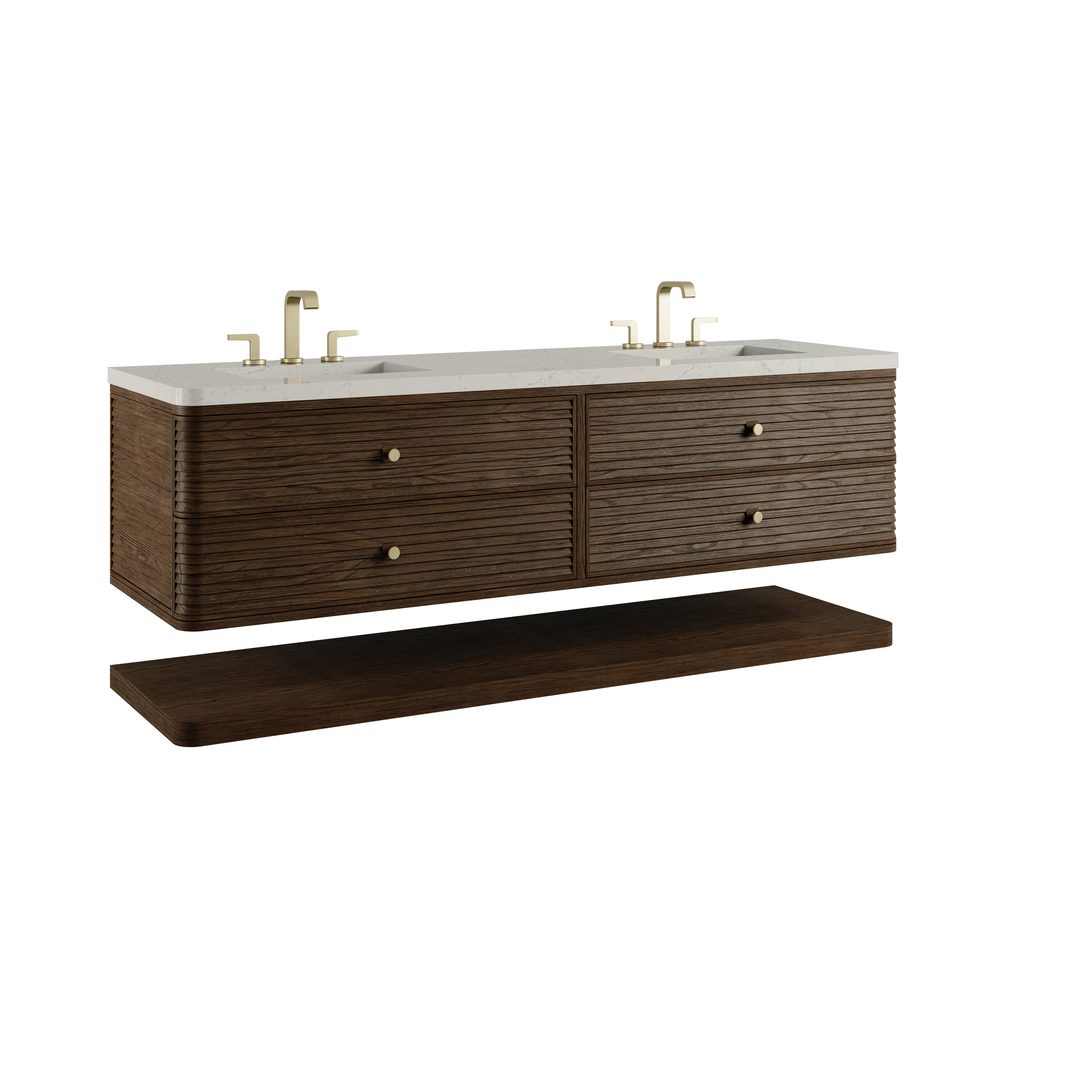 James Martin Allamari 72" Double Vanity in Sable with 3cm Countertop