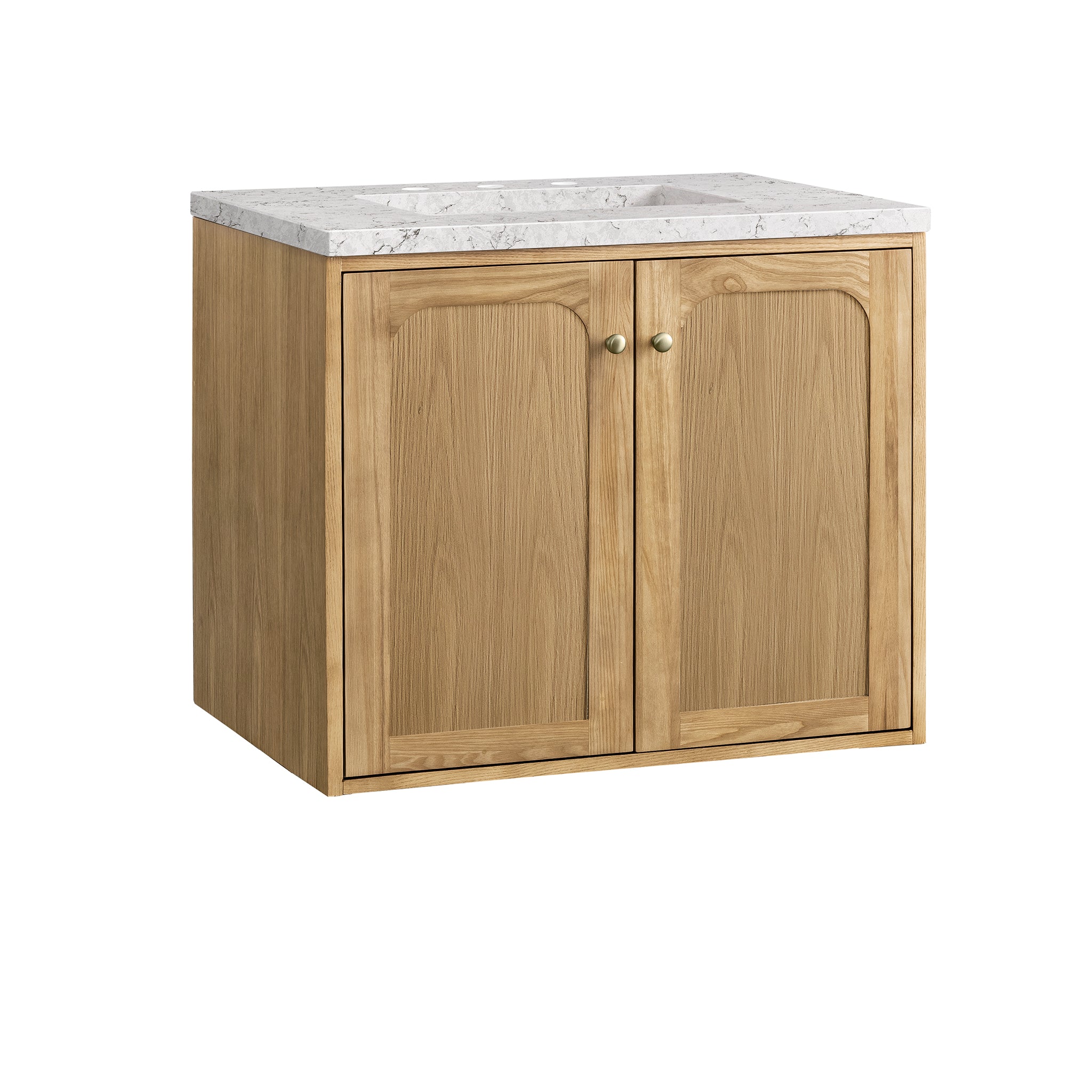James Martin Laurent 30" Single Vanity in Light Natural Oak with 3cm Countertop