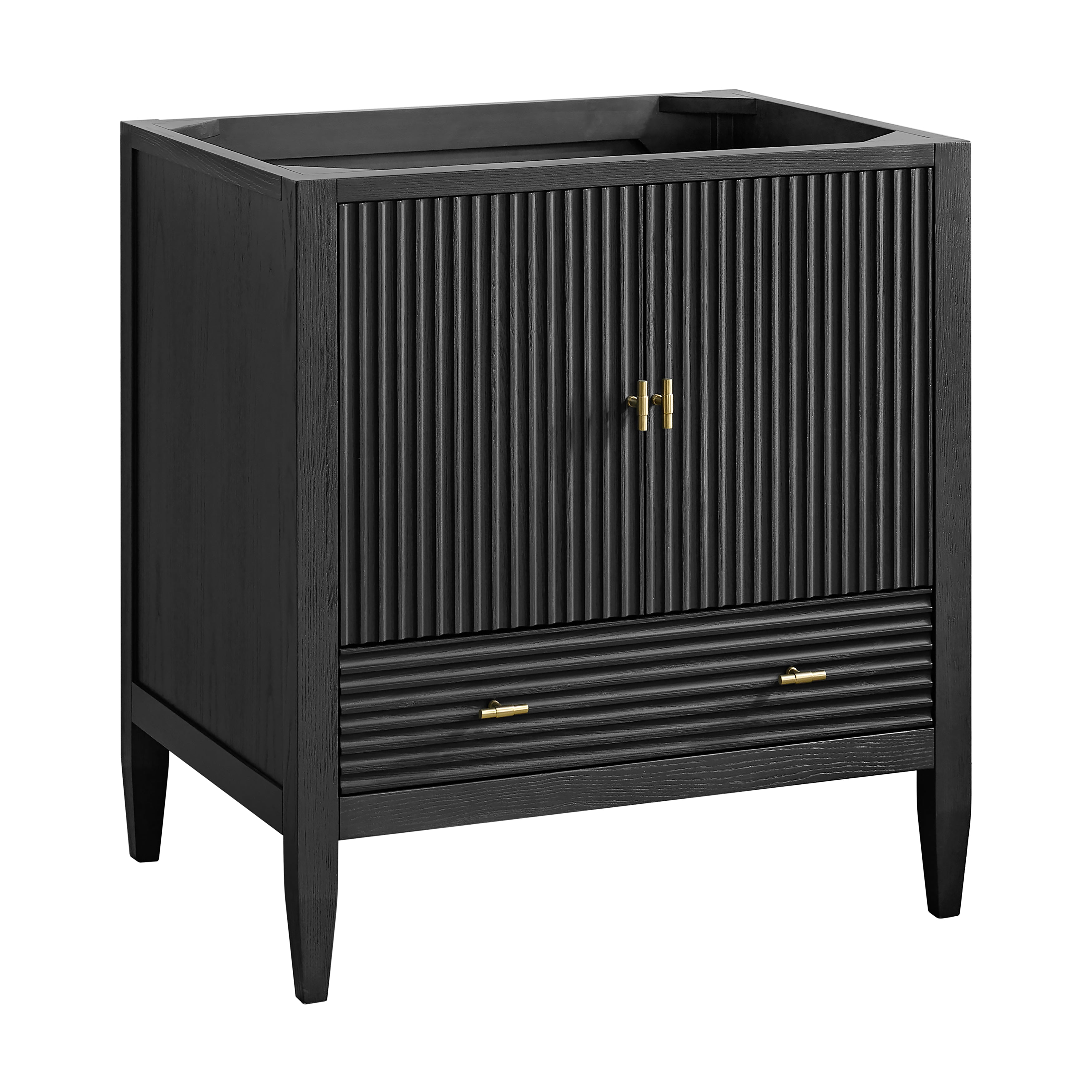 James Martin Myrrin 30" Single Vanity in Carbon Oak with 3cm Countertop