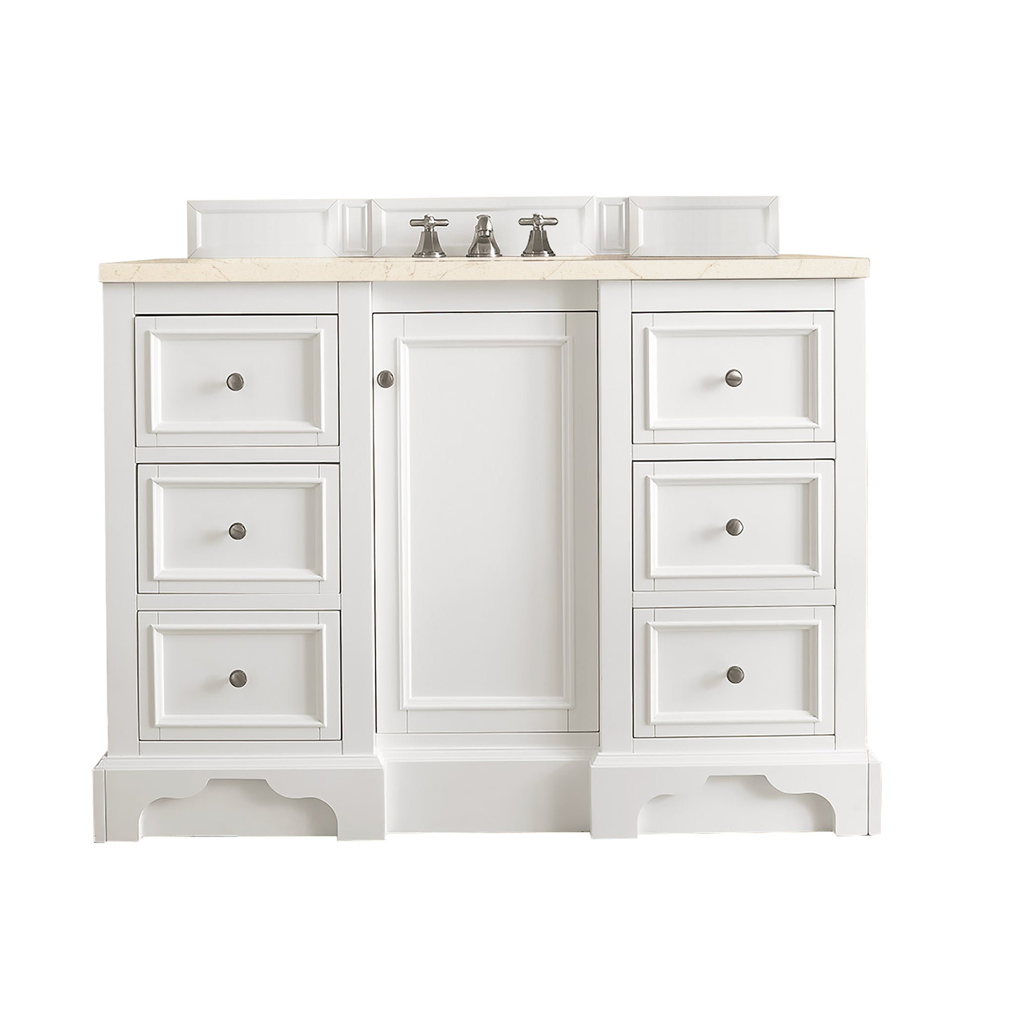 James Martin De Soto 48" Single Vanity in Bright White with 3cm Countertop
