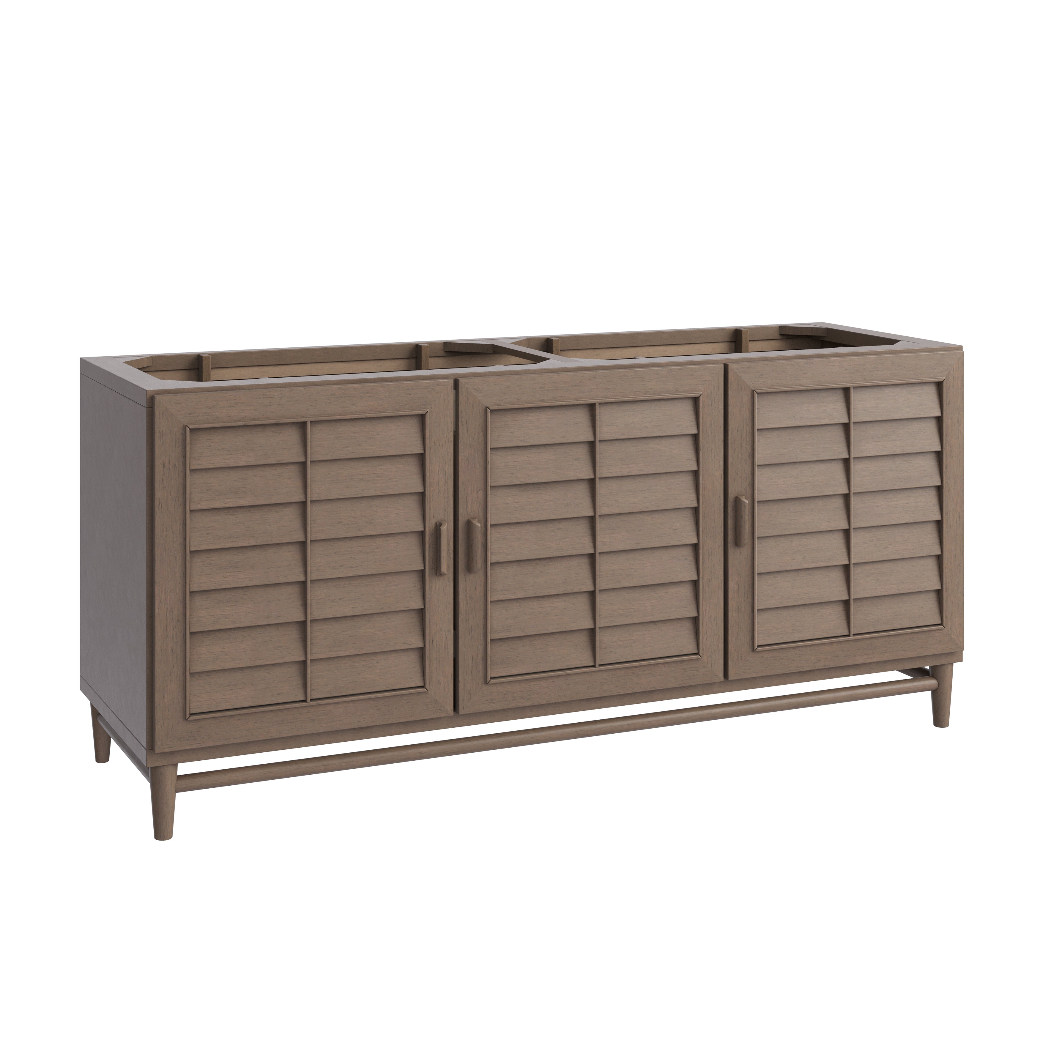 James Martin Portland 72" Double Vanity in Whitewashed Walnut with 3cm Countertop