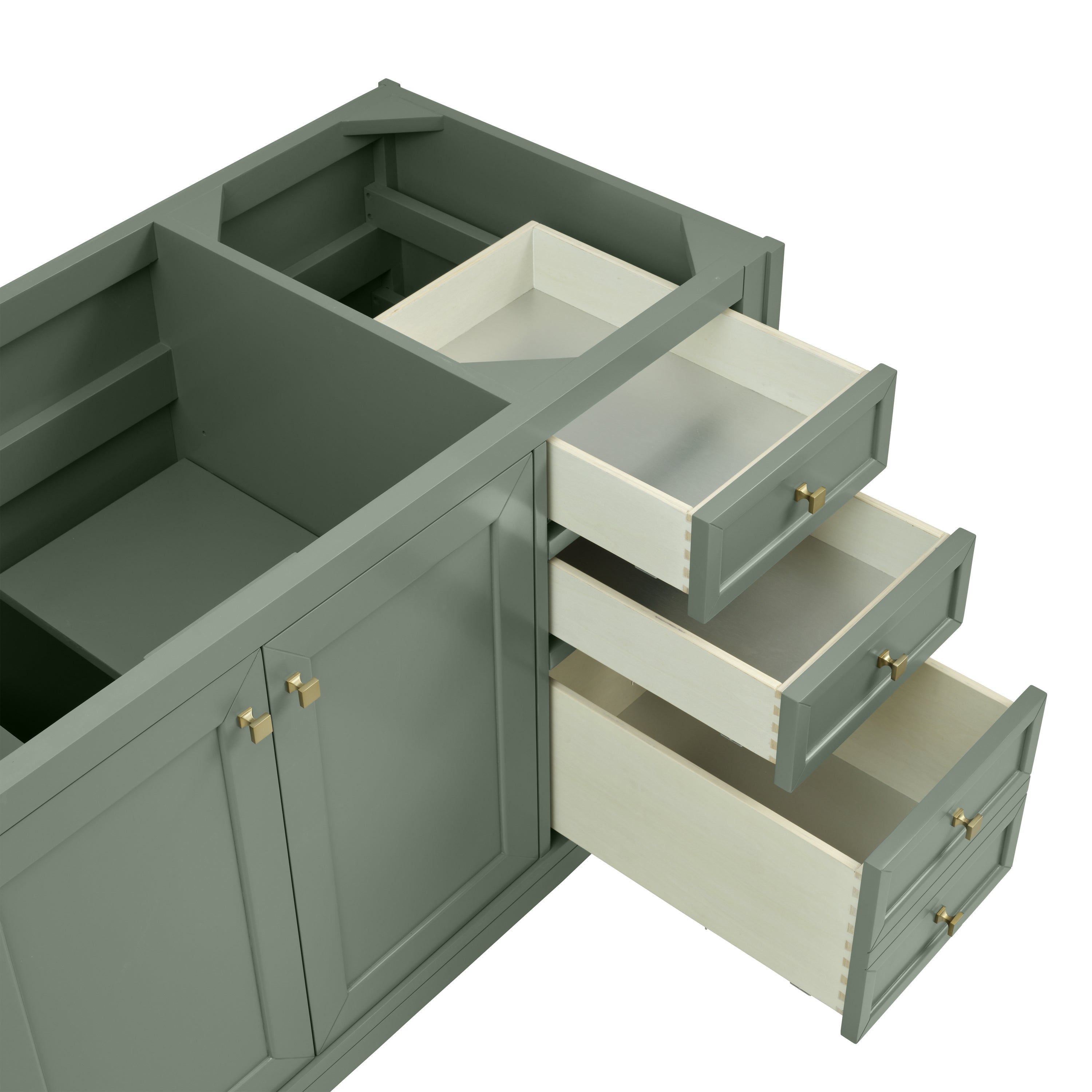James Martin Chicago 60" Single Vanity in Smokey Celadon with 3cm Countertop
