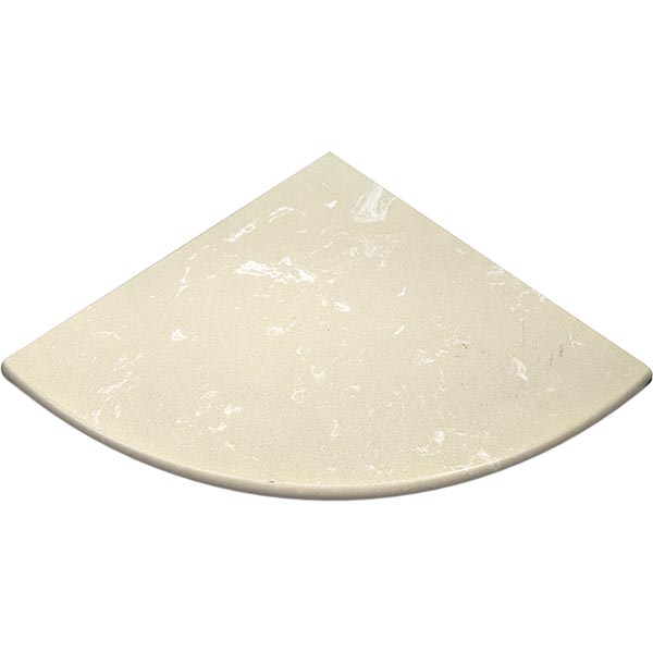 Quartz Super Beige Polished Corner Shelf 9"X9" Both Sides Polished