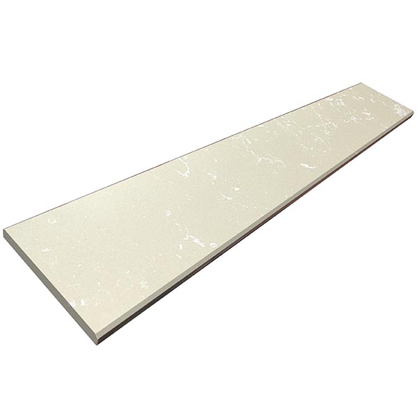 Quartz Super Beige Polished Door Threshold Saddle 4"X72" Both Sides Beveled
