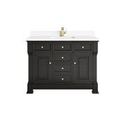 James Martin Brookfield 48" Single Vanity in Black Onyx with 3cm Countertop