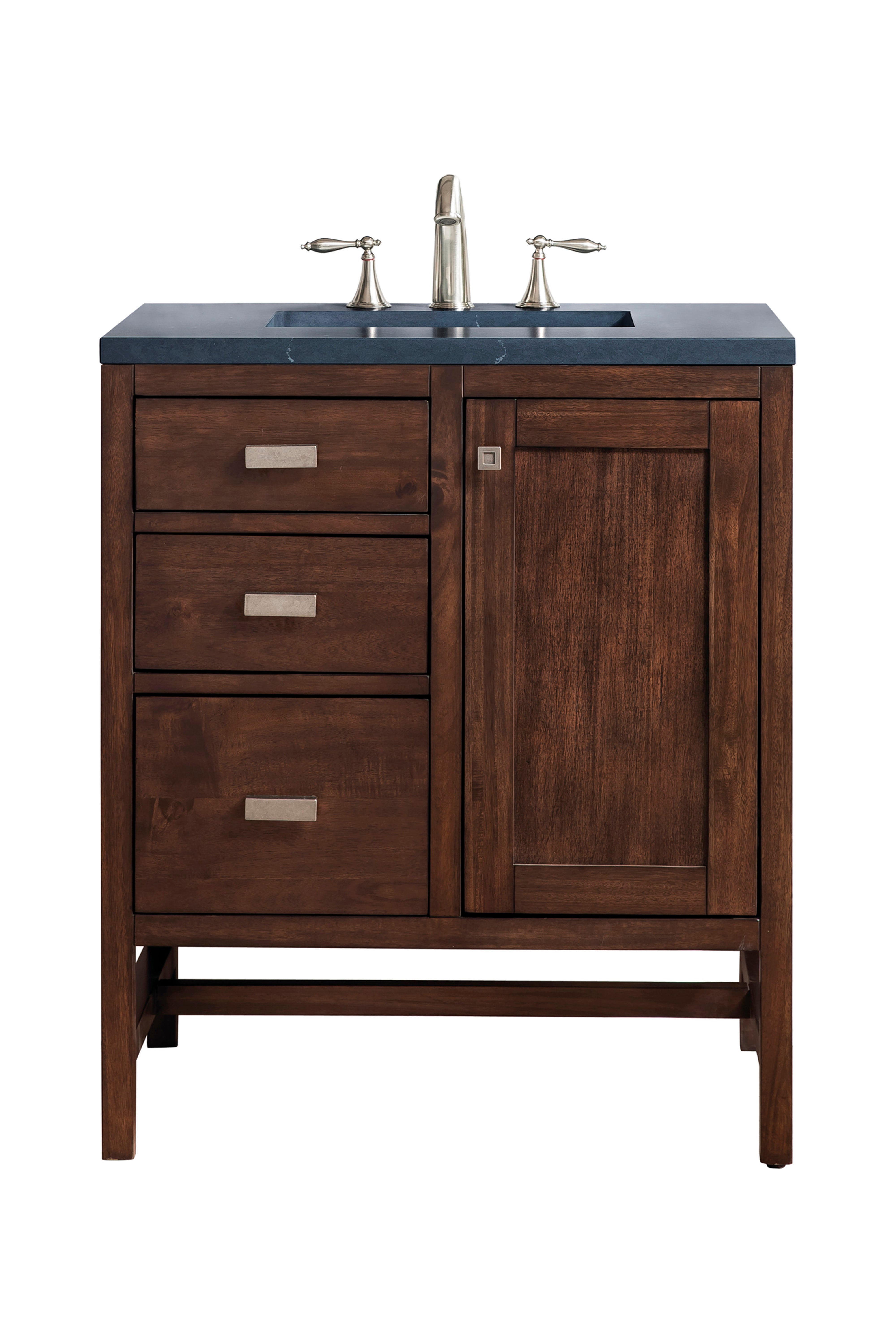 James Martin Addison 30" Single Vanity in Mid-Century Acacia with 3cm Countertop