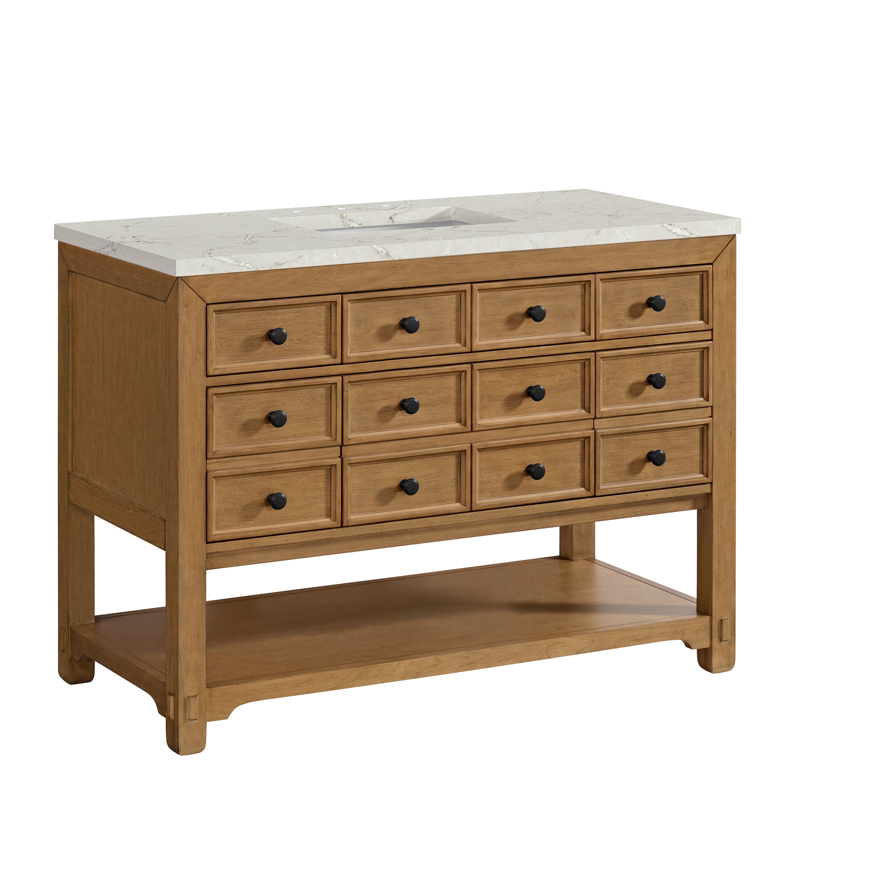 James Martin Malibu 48" Single Vanity in Amber Birch with 3cm Countertop