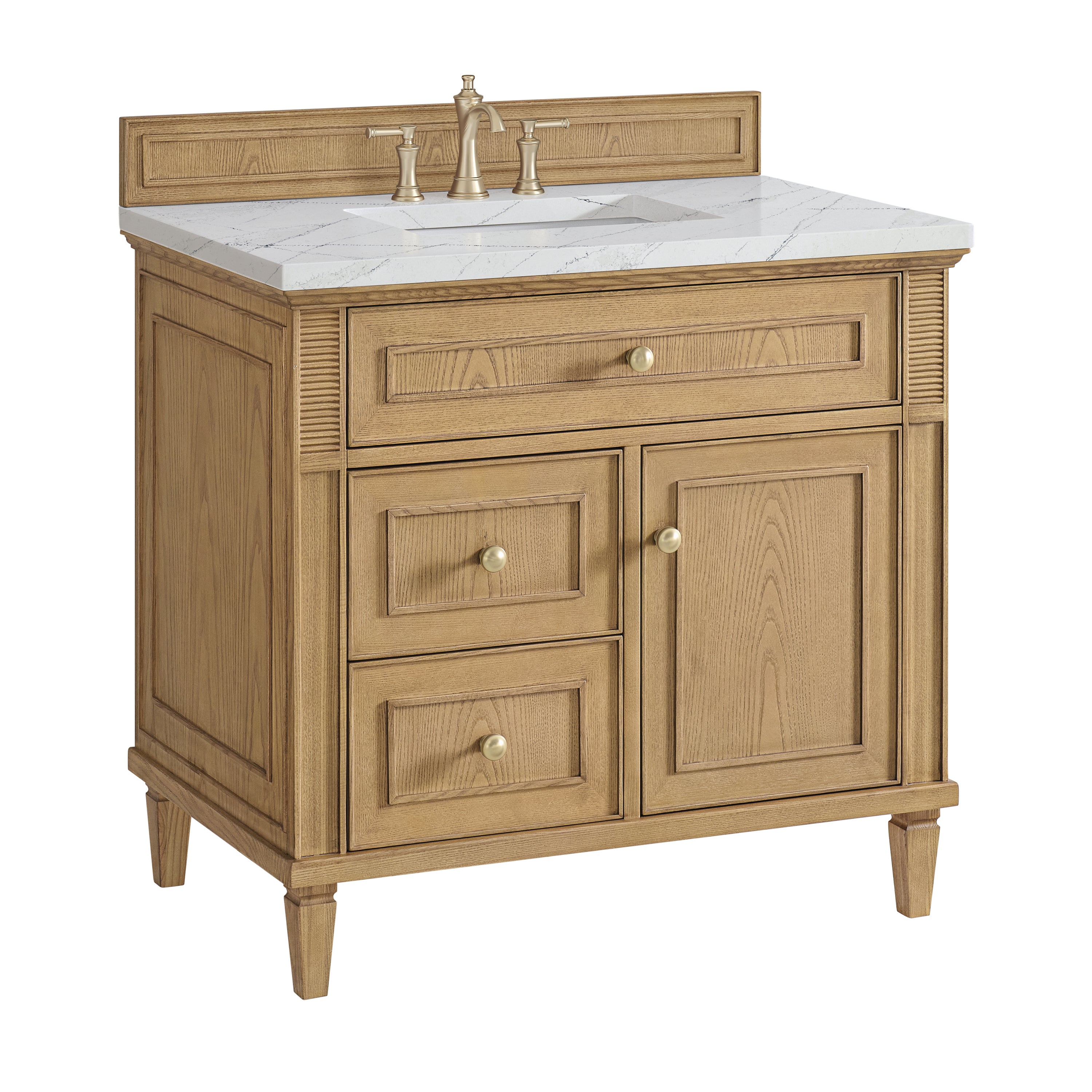 James Martin Lorelai 36" Single Vanity in Light Natural Oak with 3cm Countertop