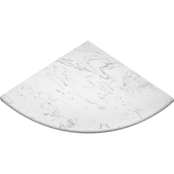 Quartz Carrara Polished Corner Shelf 9"X9" Both Sides Polished