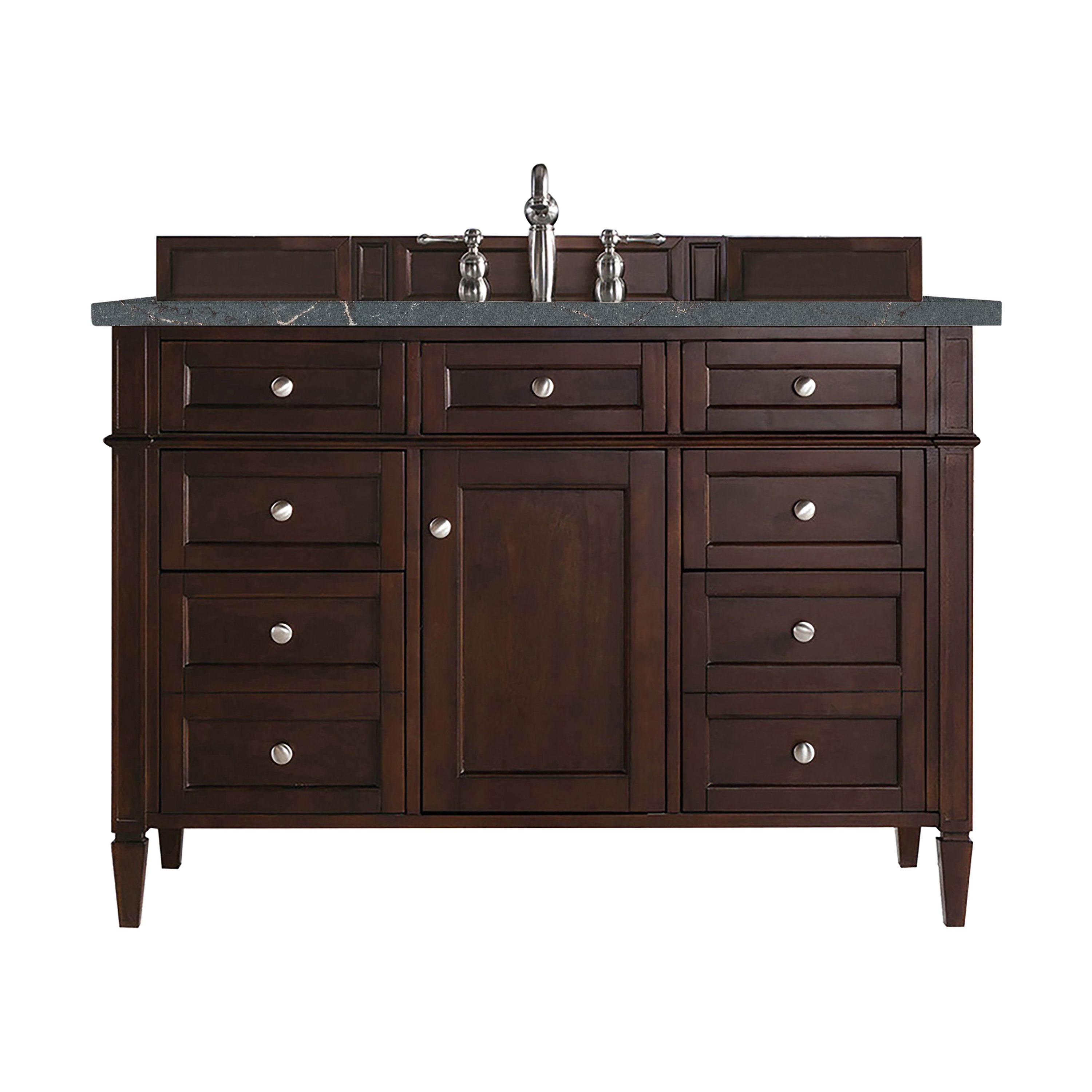James Martin Brittany 48" Single Vanity in Burnished Mahogany with 3cm Countertop
