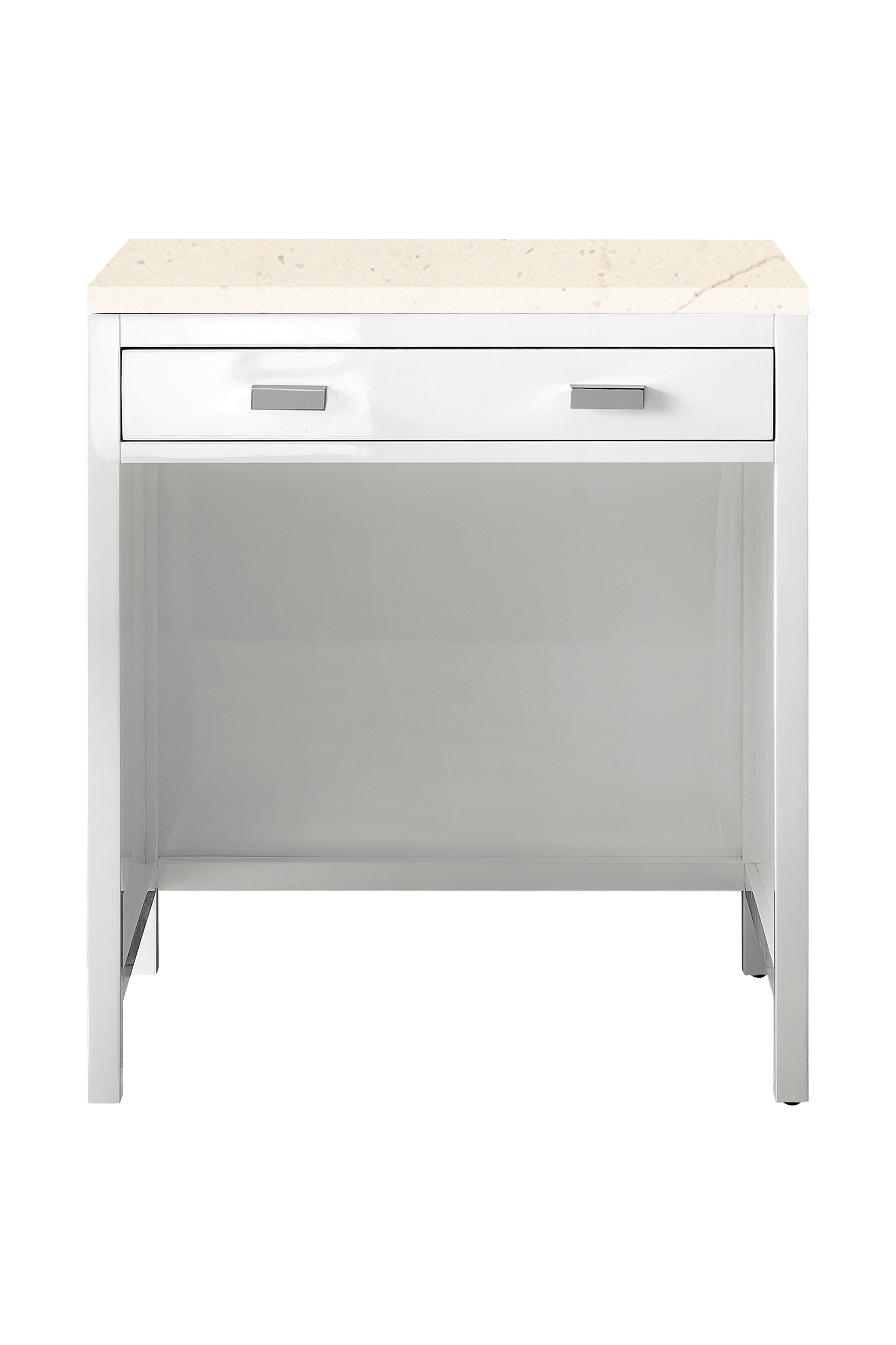 James Martin Addison 30" Countertop Unit in Glossy White with with 3cm Countertop