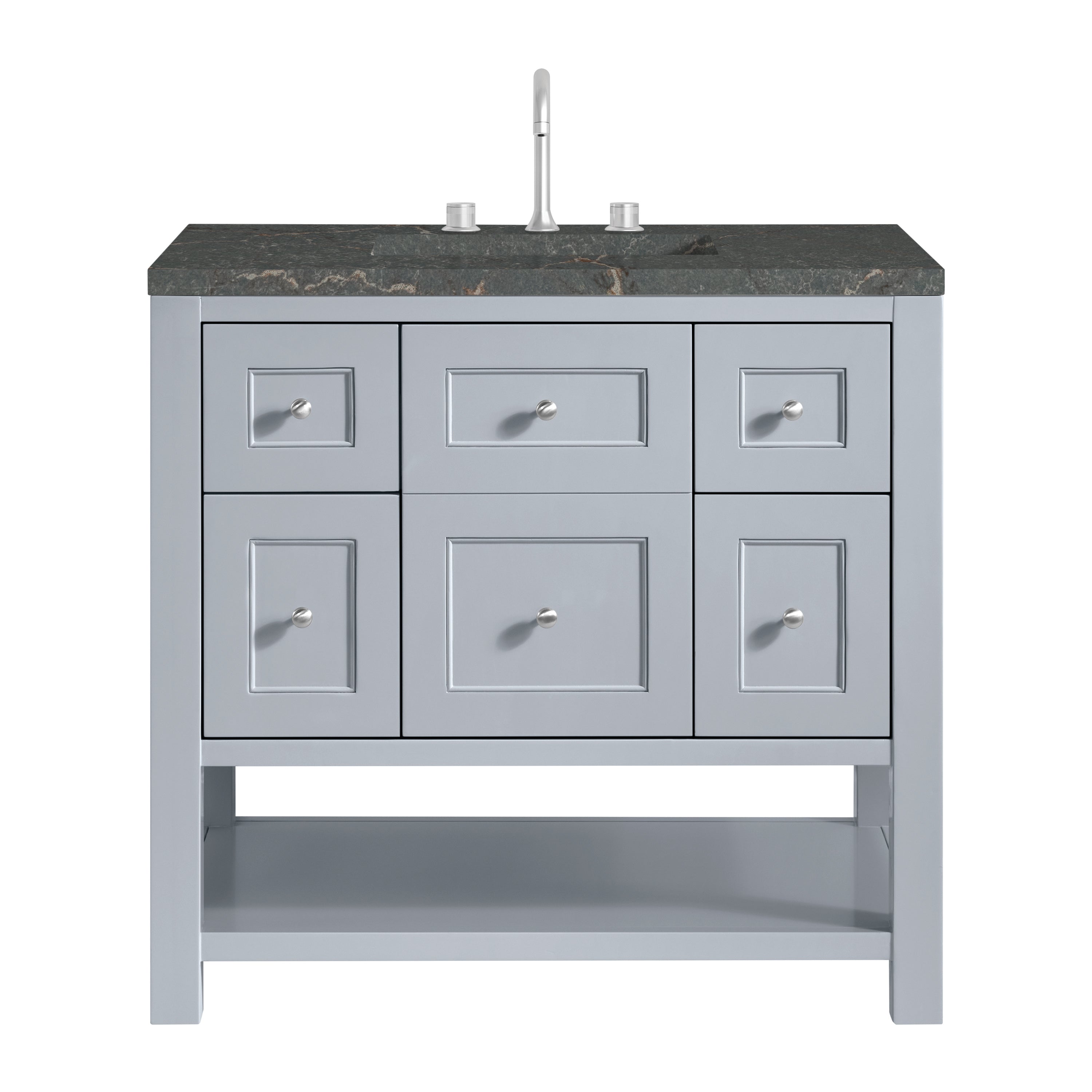 James Martin Breckenridge 36" Single in Serenity Blue with 3cm Countertop