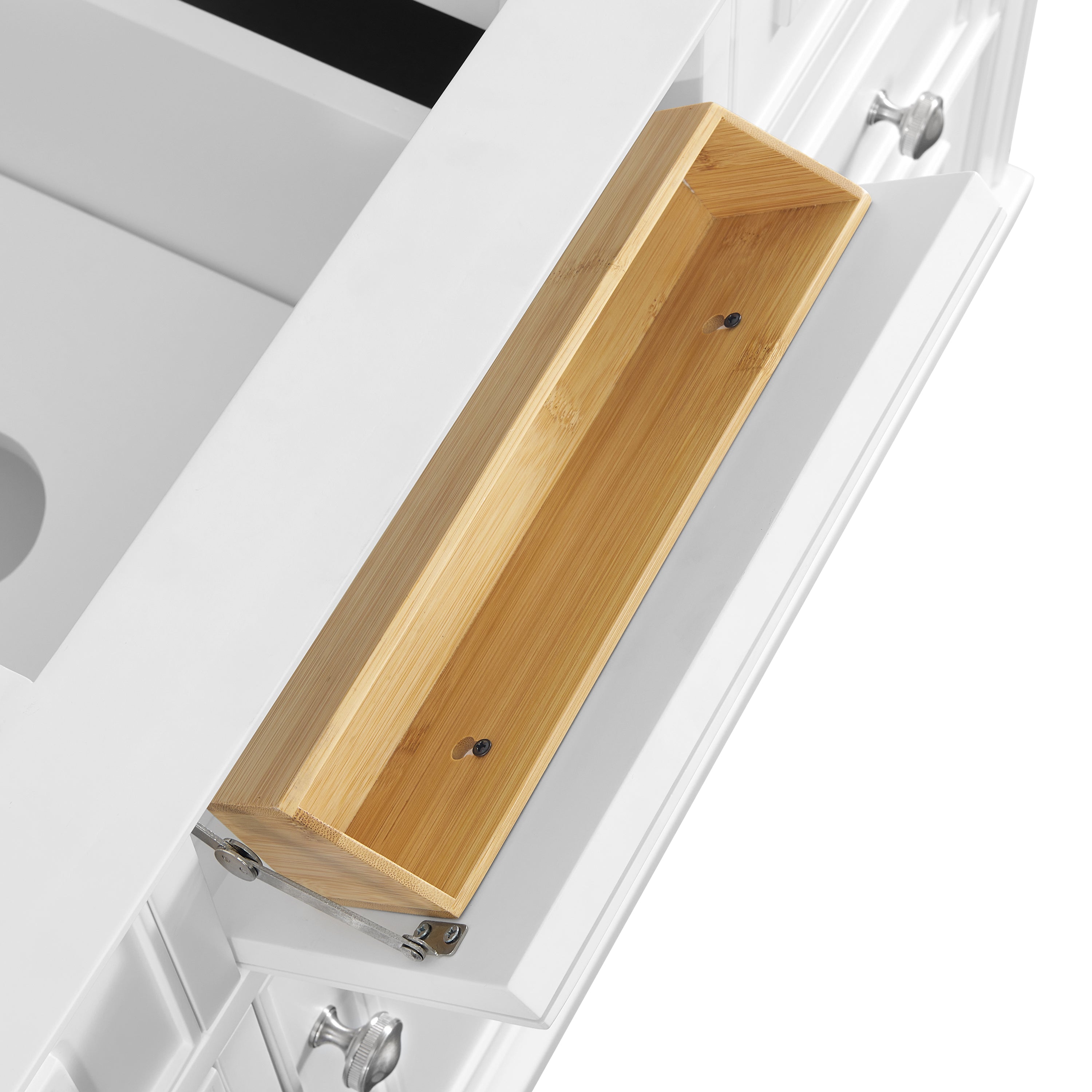 James Martin Lorelai 48" Single Vanity in Bright White with 3cm Countertop and FreePower Wireless Charger
