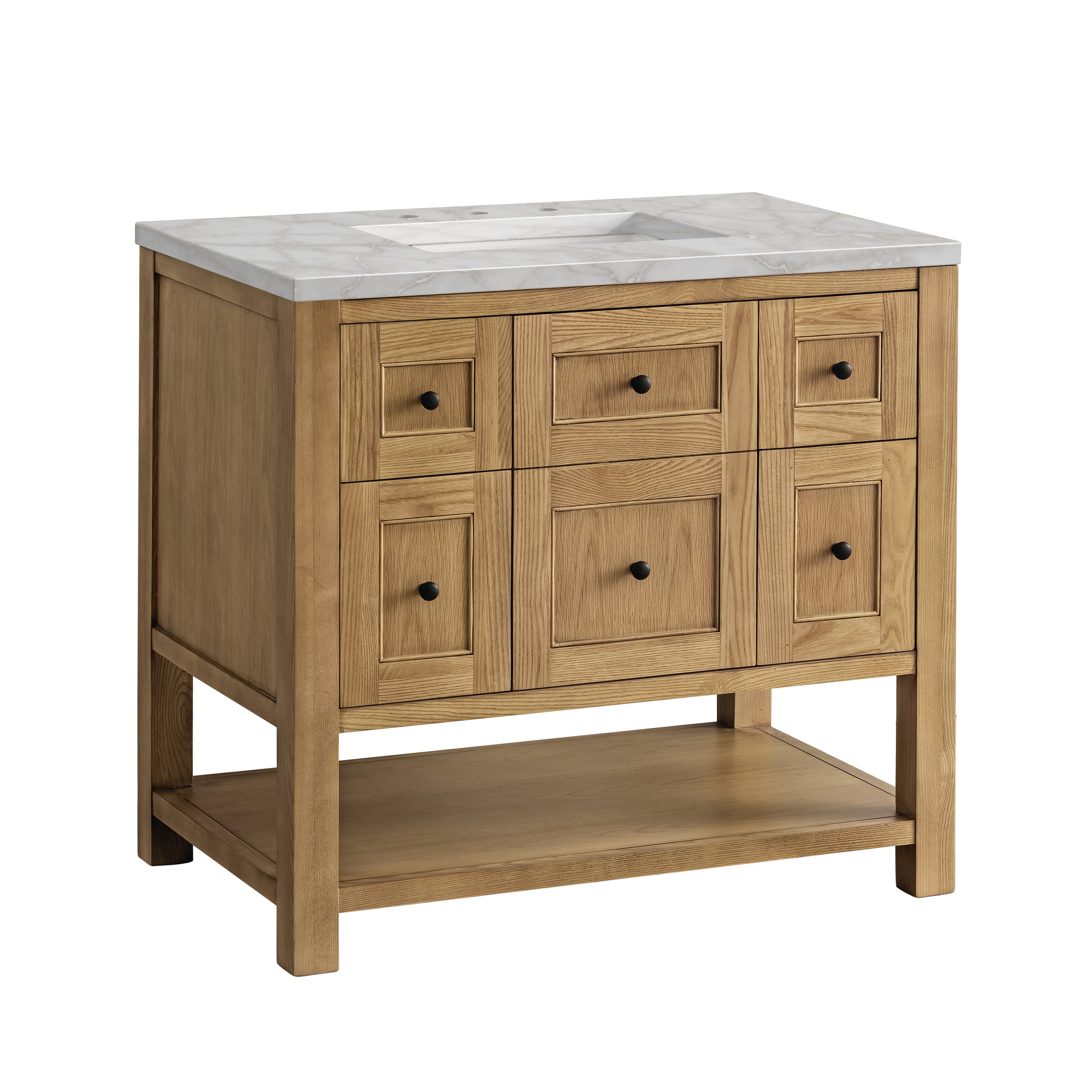 James Martin Breckenridge 36" Single Vanity in Light Natural Oak with 3cm Countertop