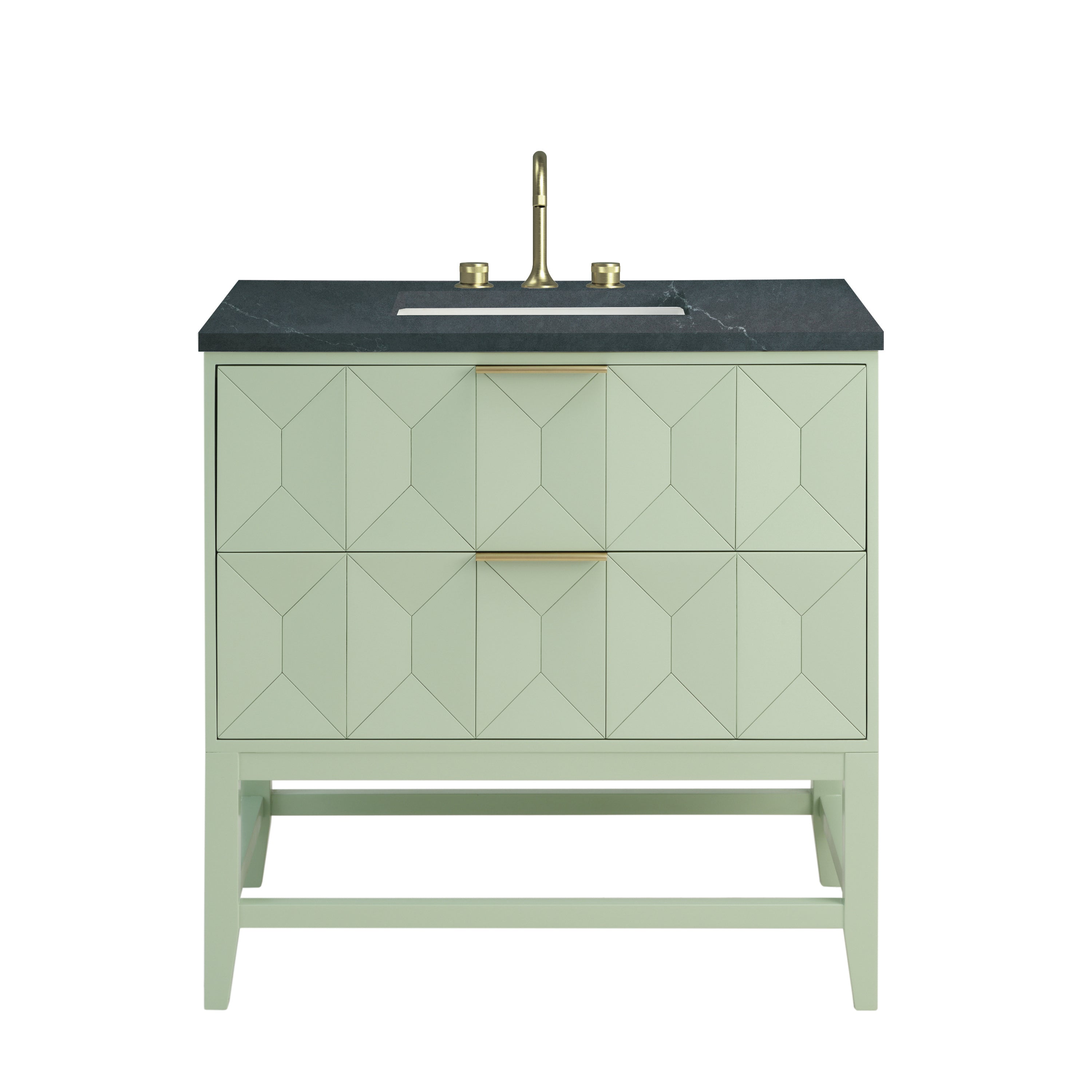 James Martin Emmeline 36" Single Vanity in Pistachio with 3cm Countertop