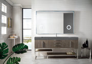 James Martin Columbia 72" Single Vanity in Ash Gray with Dusk Grey Glossy Composite Stone Top