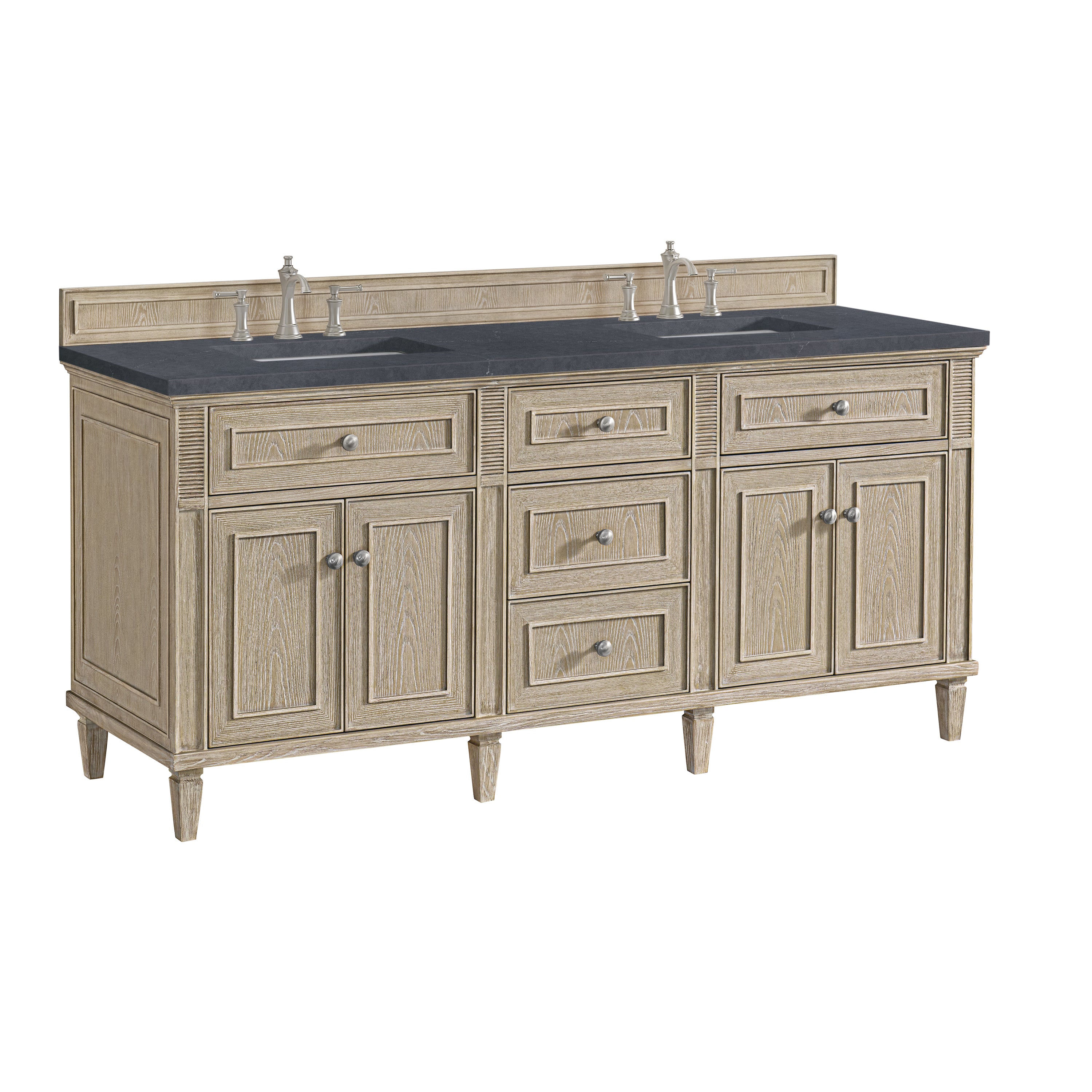 James Martin Lorelai 72" Double Vanity in Whitewashed Oak with 3cm Countertop
