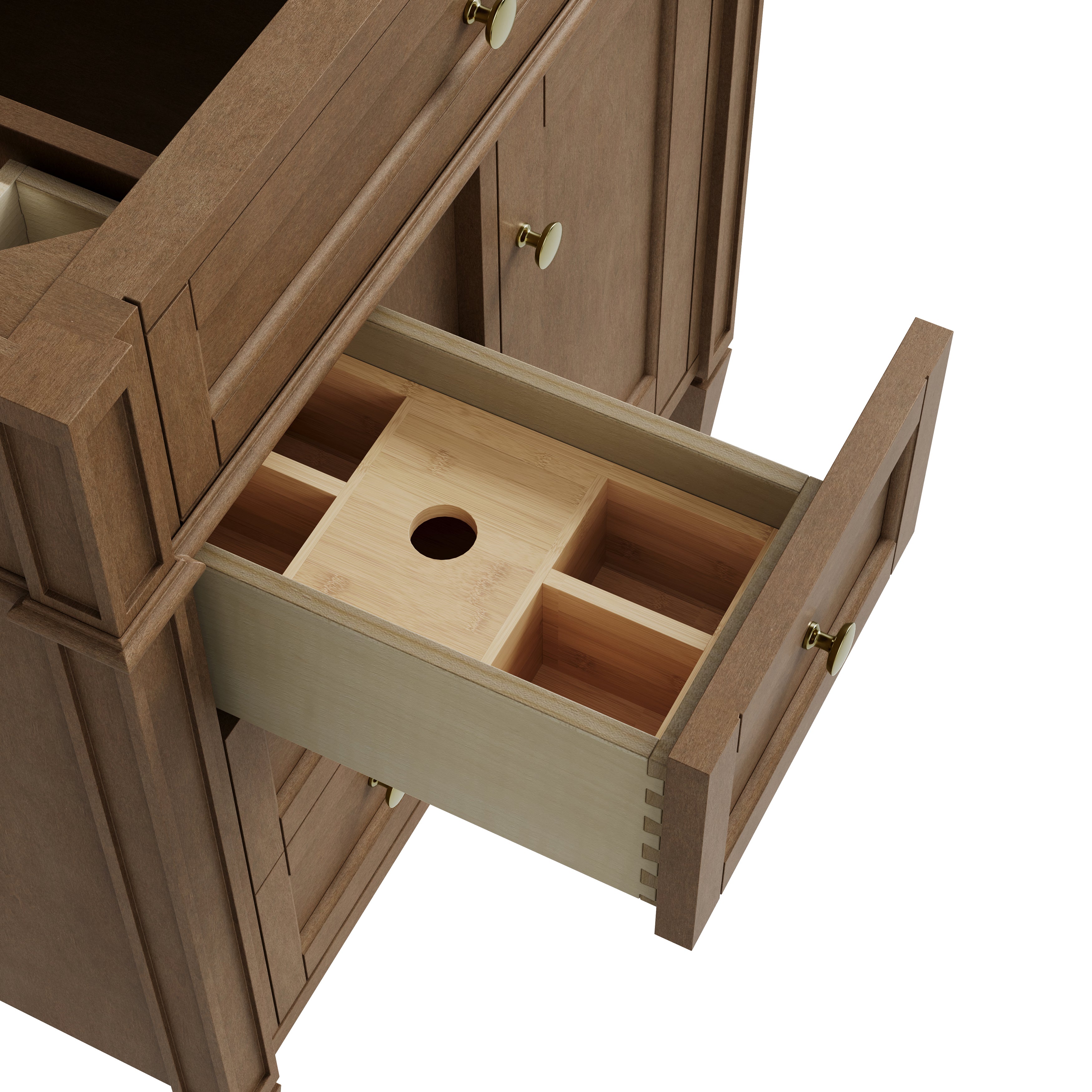 James Martin Brittany 30" Single Vanity in Pecan with 3cm Countertop