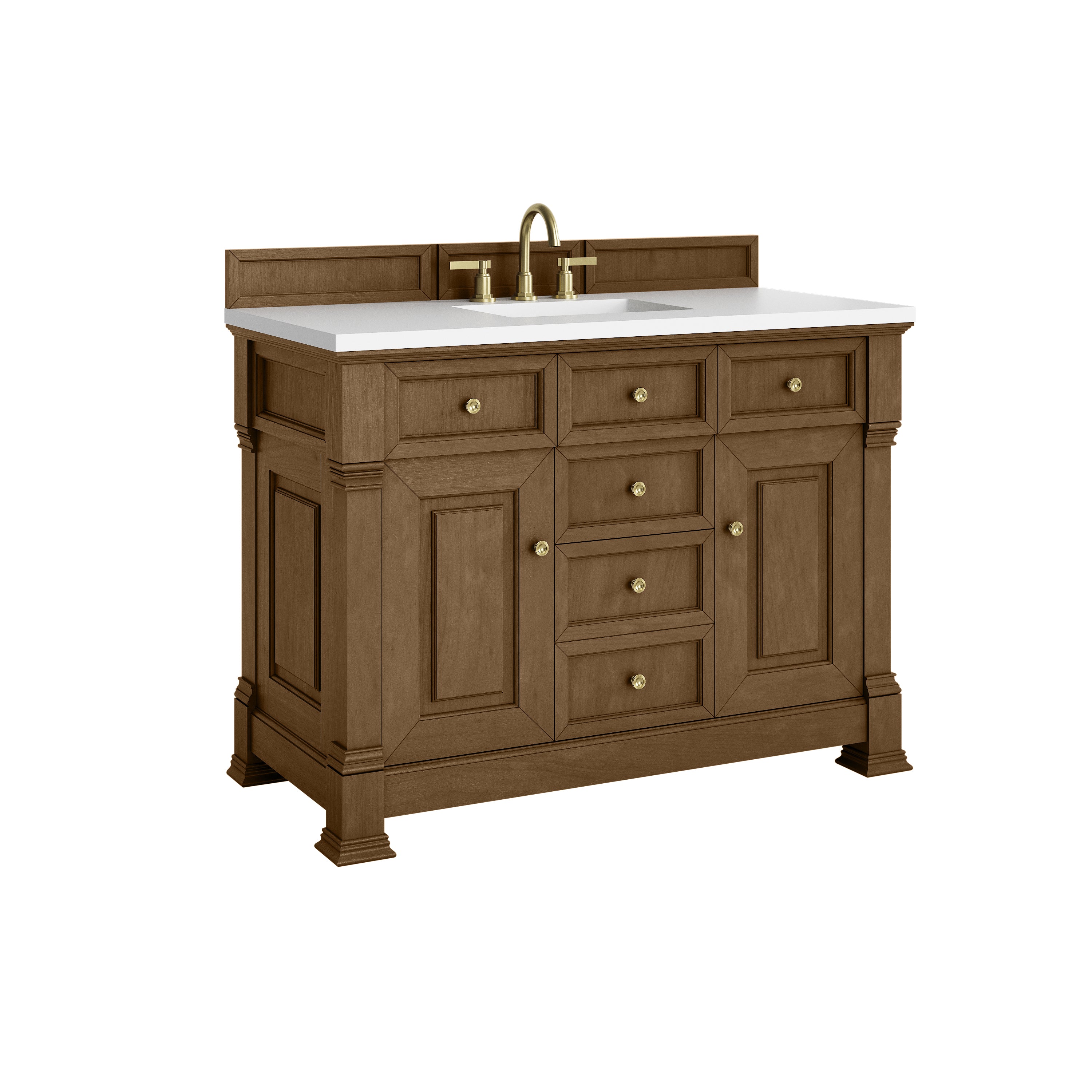 James Martin Brookfield 48" Single Vanity in Honey Oak with 3cm Countertop
