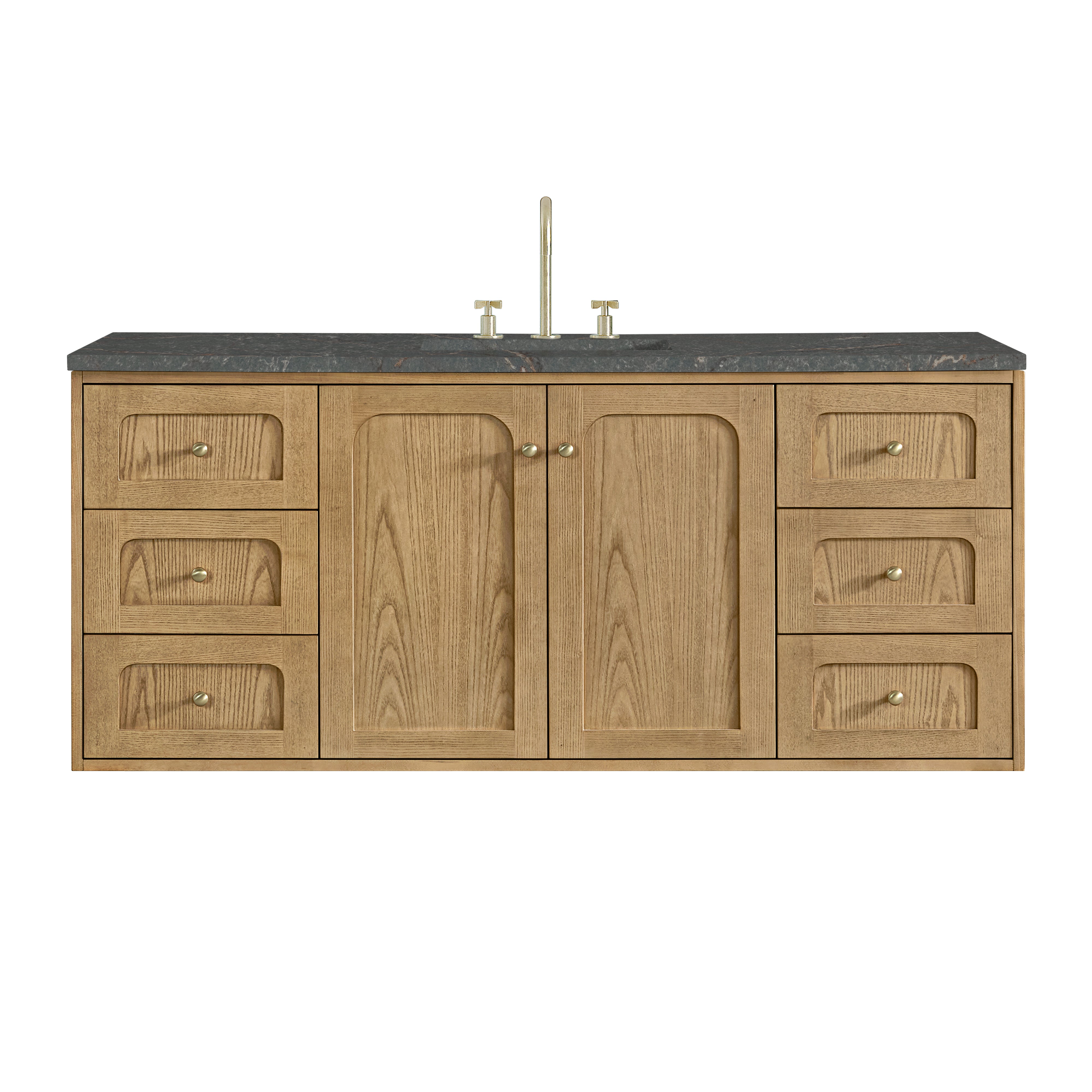 James Martin Laurent 60" Single Vanity in Light Natural Oak with 3cm Countertop